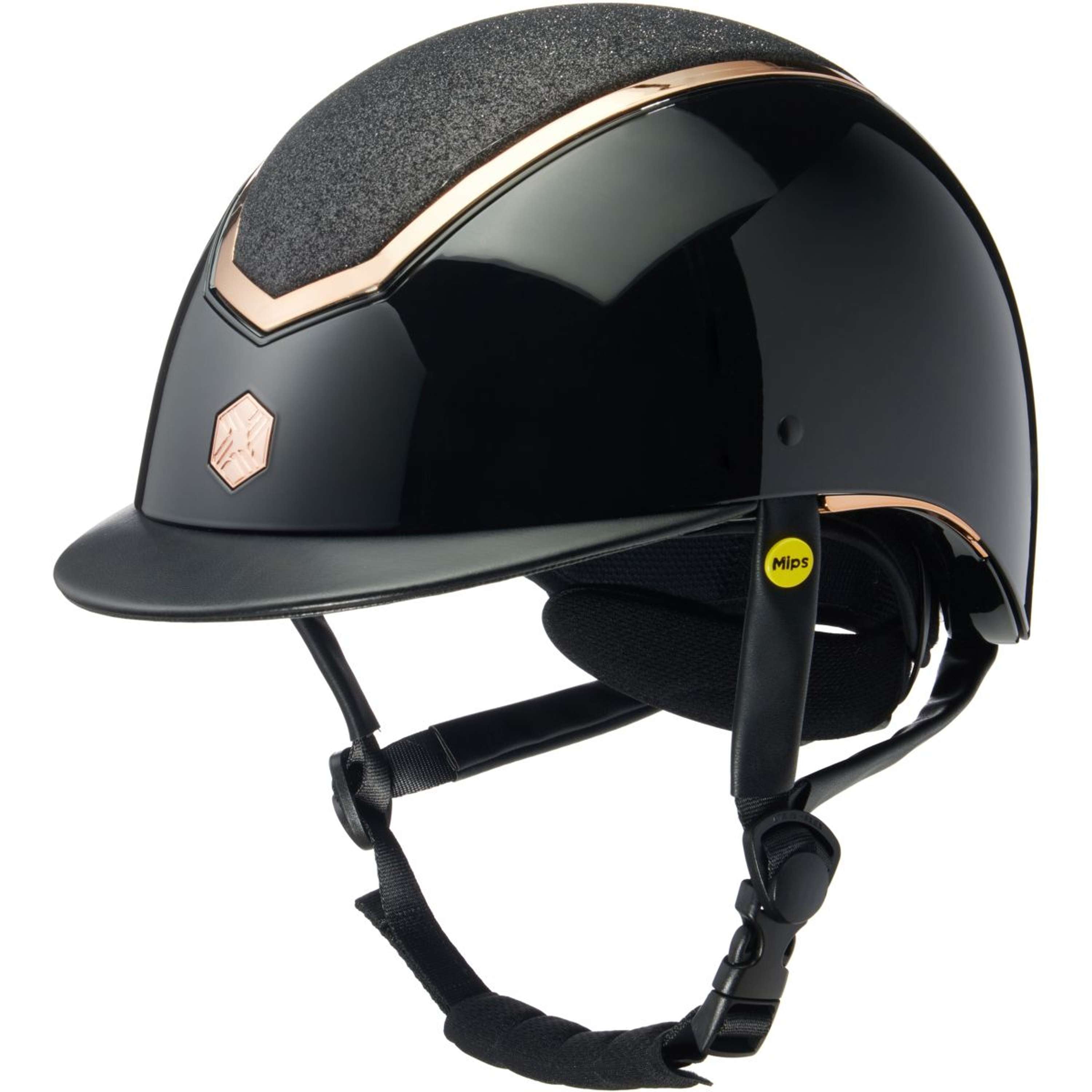 Charles Owen Kask Jeździecki Kylo Sparkly MIPS Black Gloss/Rose Gold