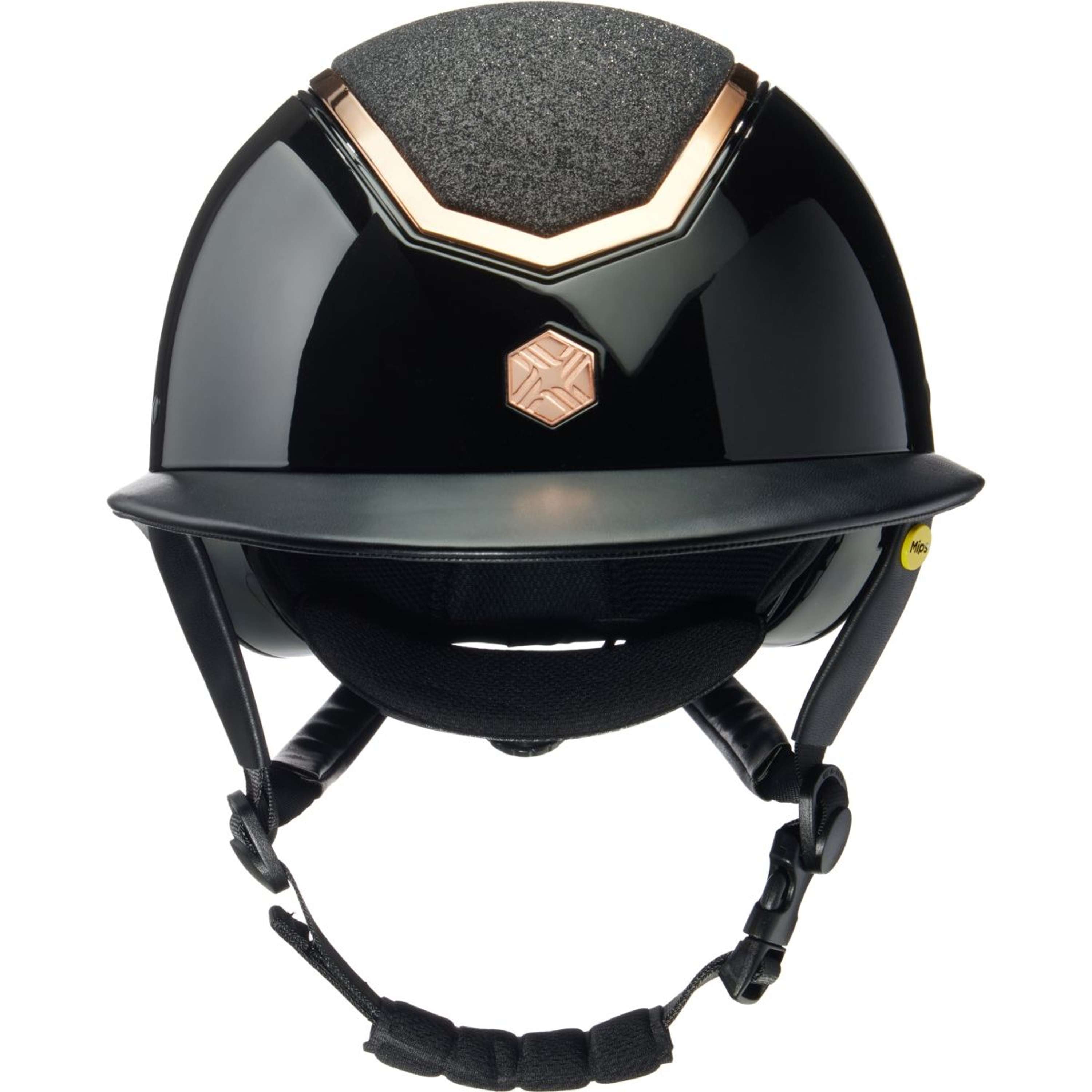 Charles Owen Kask Jeździecki Kylo Sparkly Wide Peak MIPS Black Gloss/Rose Gold