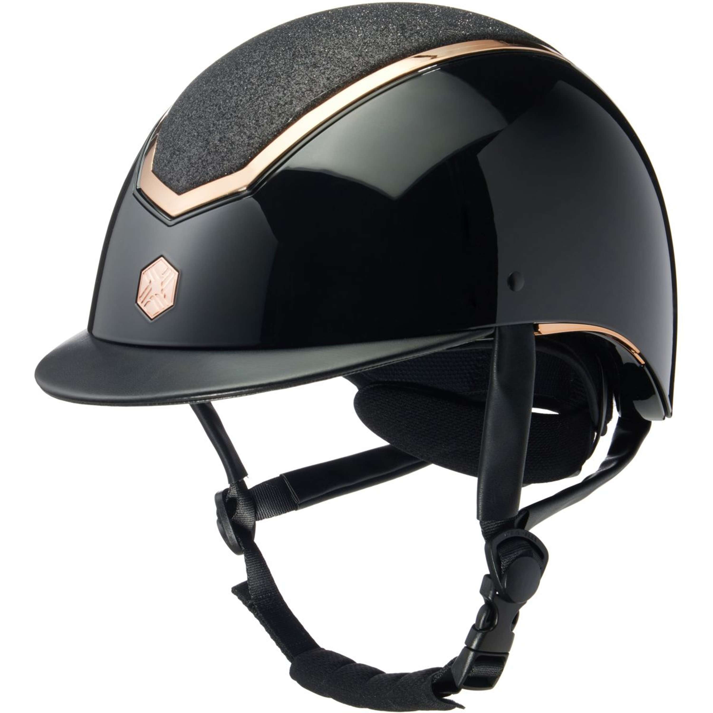 Kask jeździecki Charles Owen Kylo Sparkly Black Gloss/Rose Gold