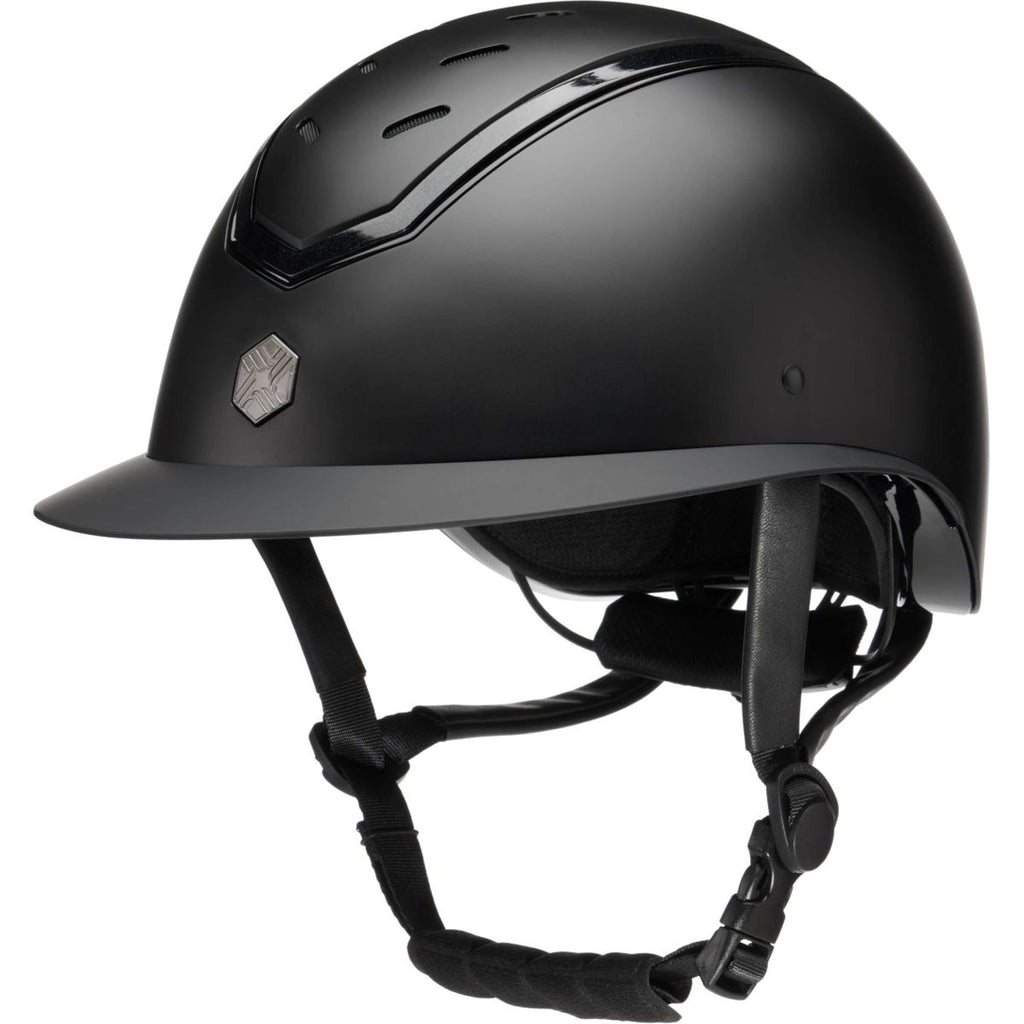 Kask jeździecki Charles Owen Kylo Wide Peak, czarny mat/czarny połysk