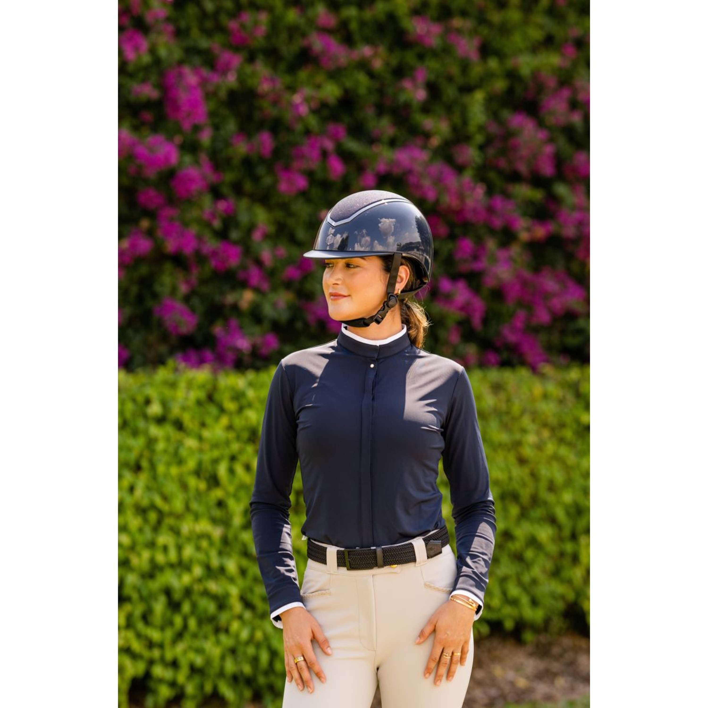 Charles Owen Kask Jeździecki Kylo Sparkly Navy Gloss/Pewter