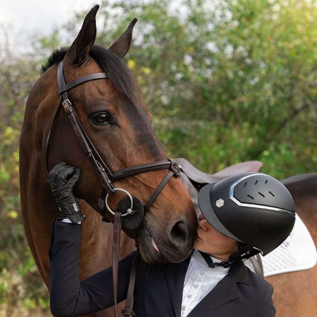 Kask jeździecki Charles Owen Kylo MIPS czarny mat/srebrny