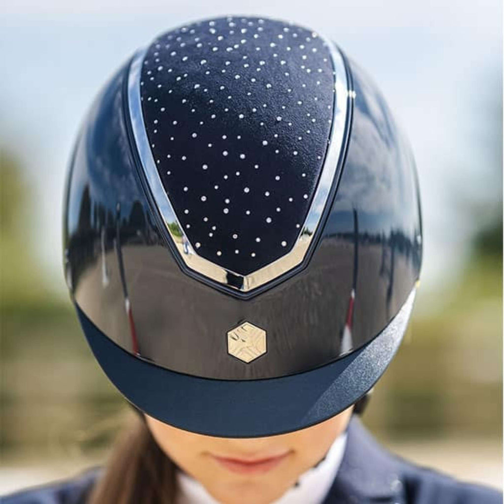 Kask jeździecki Charles Owen Kylo Crystal MIPS Navy Gloss/Silver