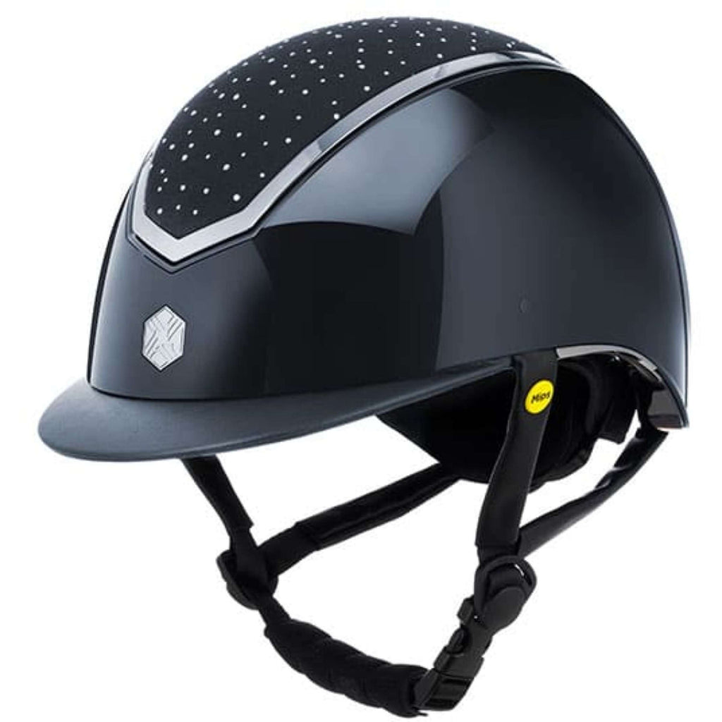 Kask jeździecki Charles Owen Kylo Crystal MIPS Navy Gloss/Silver