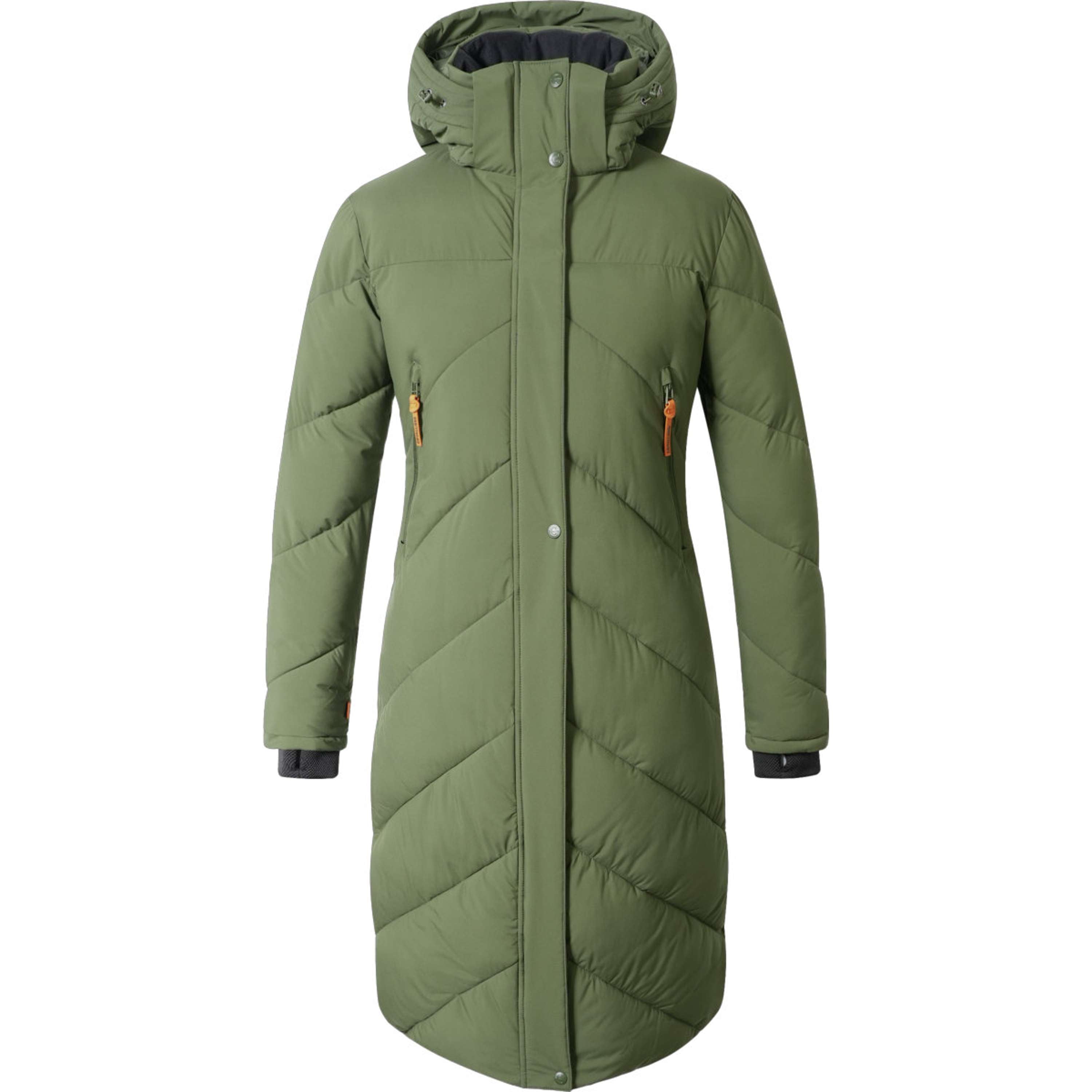 Covalliero Długi Płaszcz Zimowy AW26 Forest Green