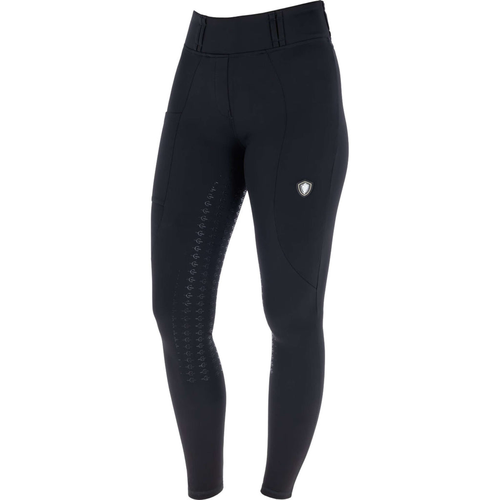 Covalliero Legginsy jeździeckie z pełnym lejem silikonowym AW26 czarne