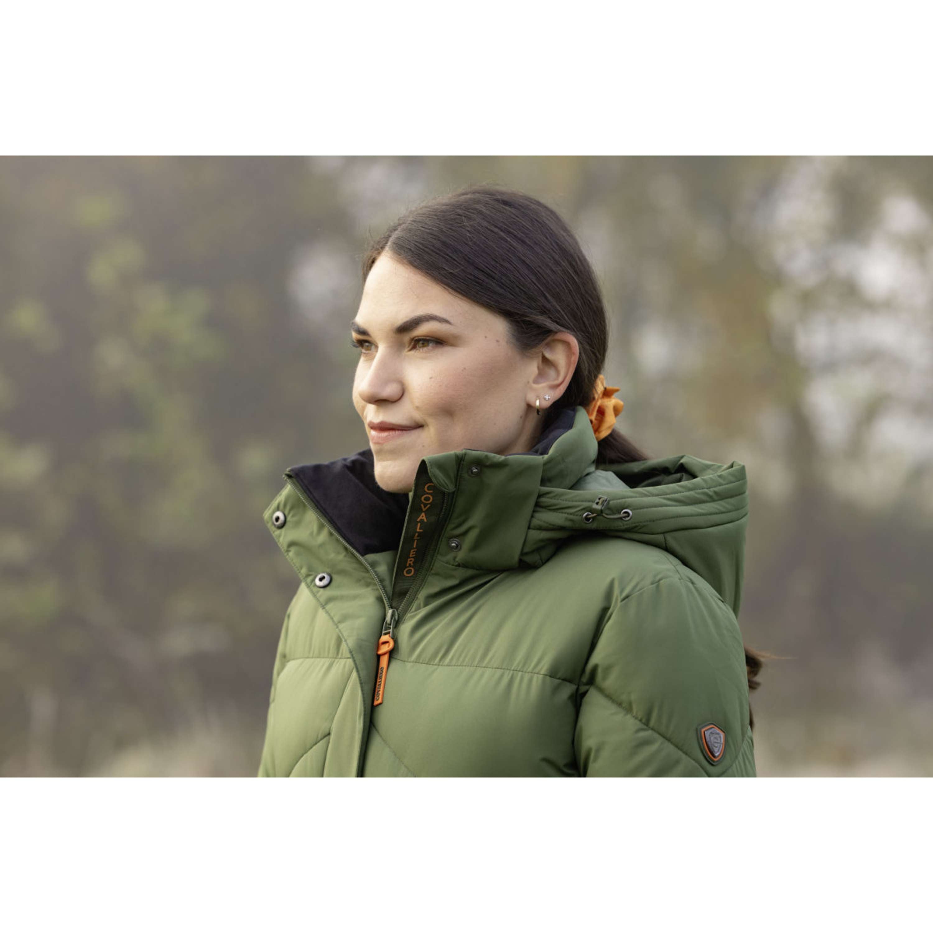 Covalliero Długi Płaszcz Zimowy AW26 Forest Green