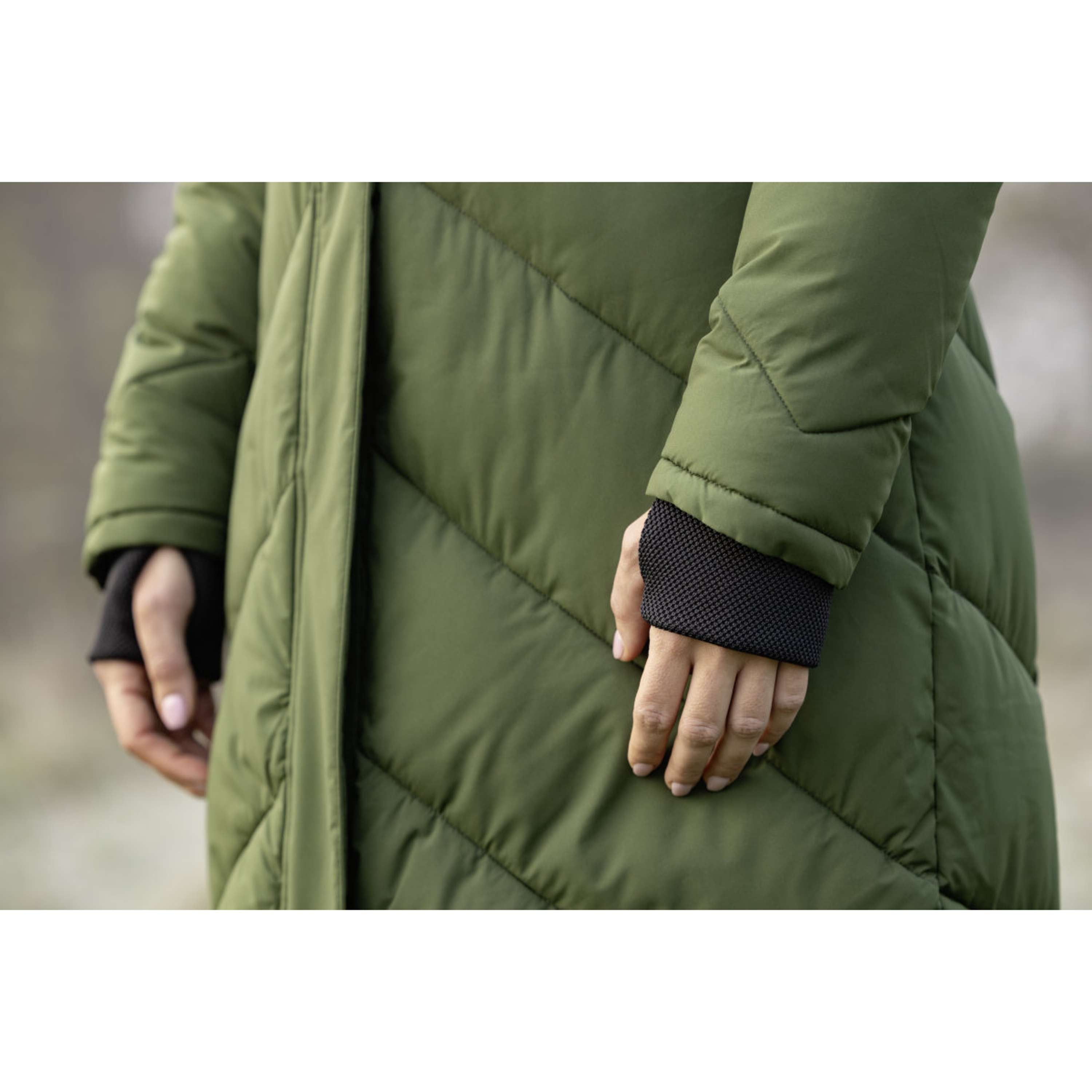 Covalliero Długi Płaszcz Zimowy AW26 Forest Green