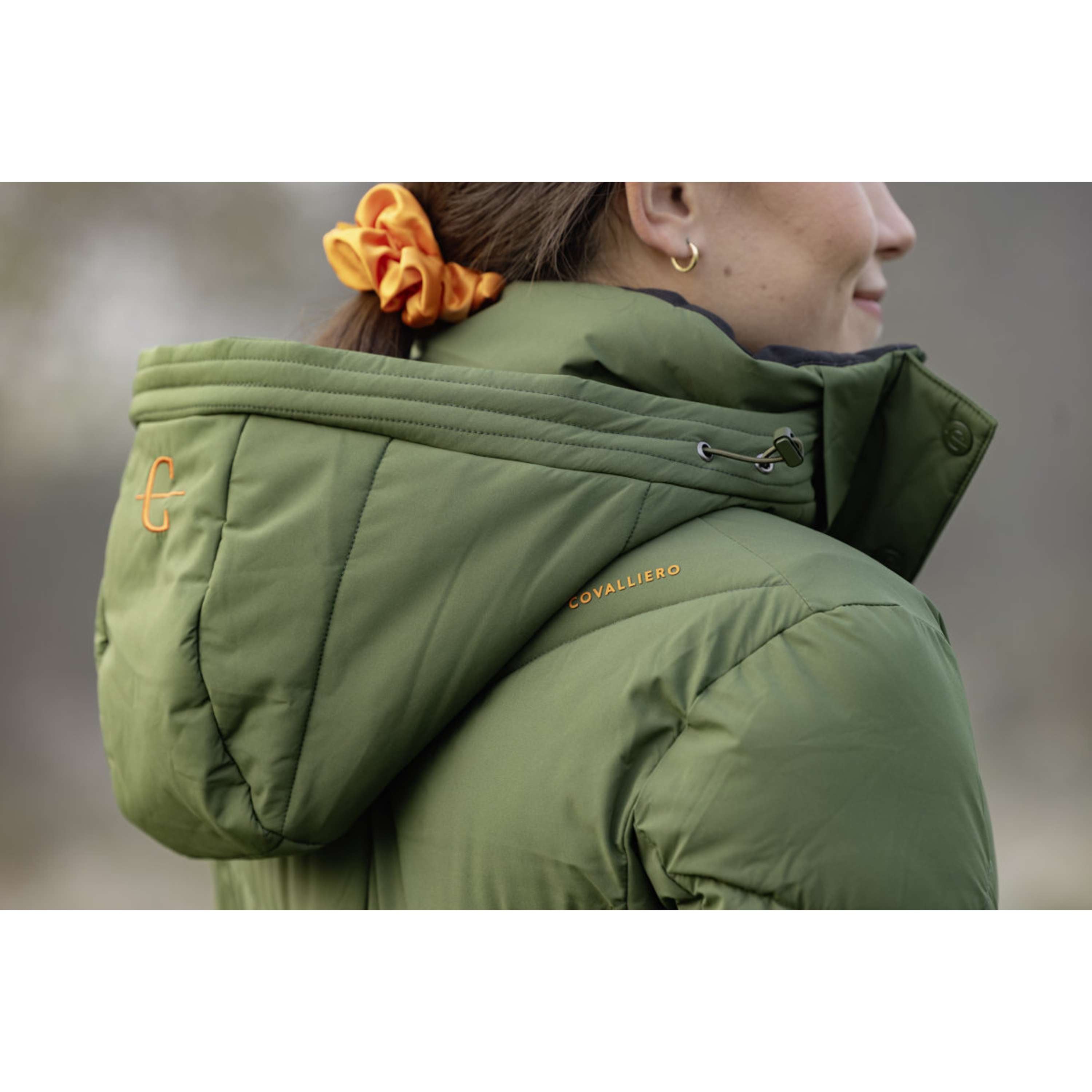 Covalliero Długi Płaszcz Zimowy AW26 Forest Green