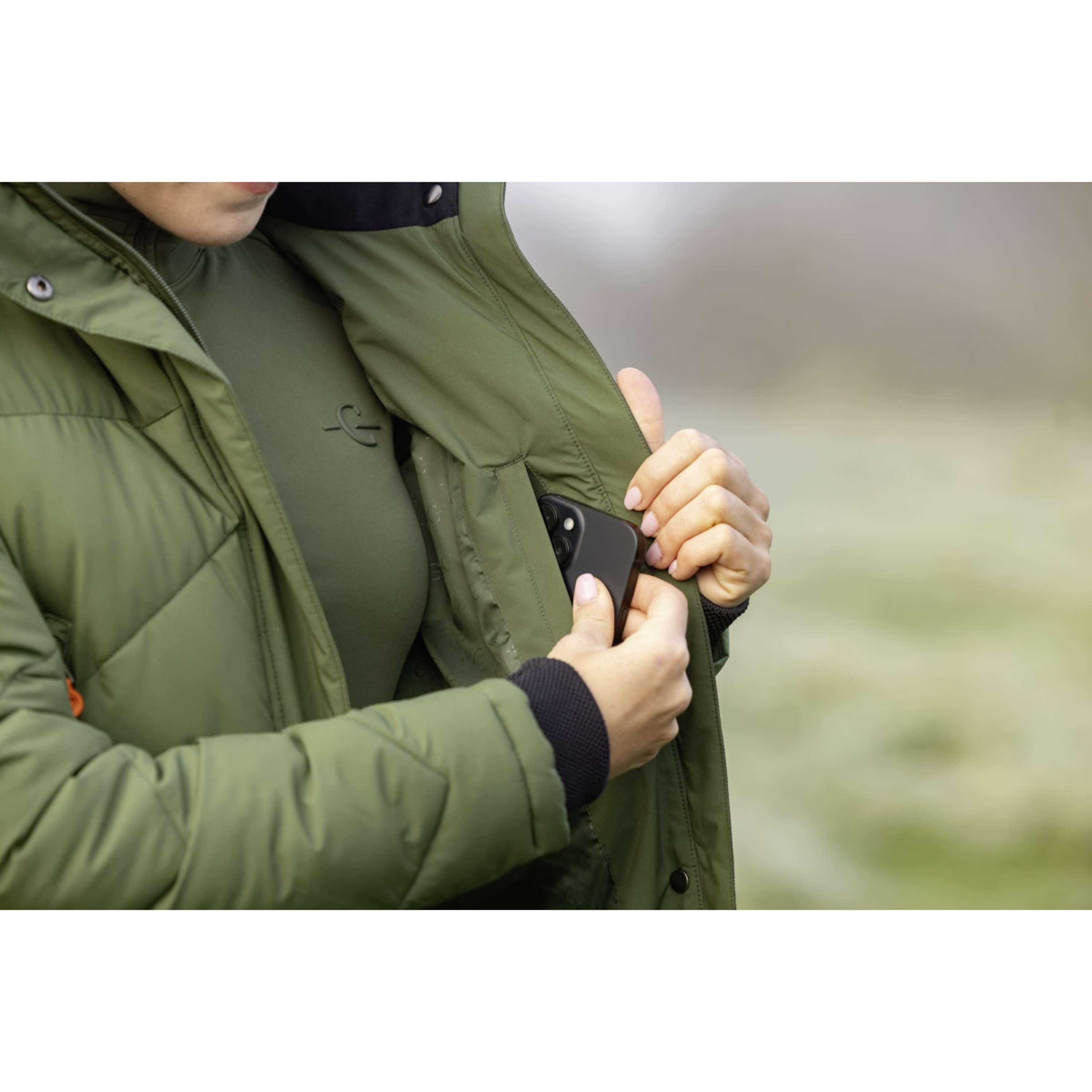 Covalliero Długi Płaszcz Zimowy AW26 Forest Green
