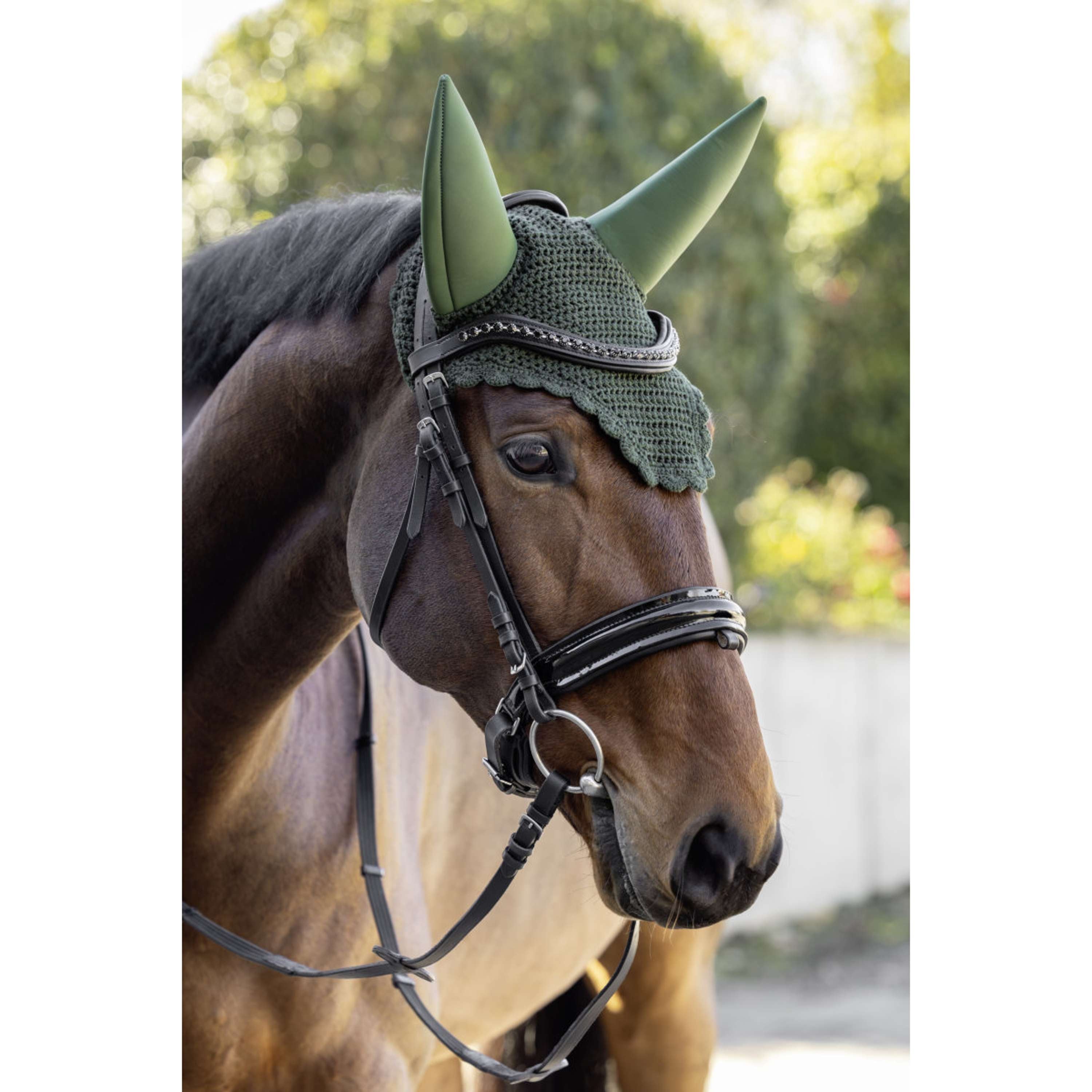 Nauszniki dla konia Covalliero Soundless AW26 Forest Green