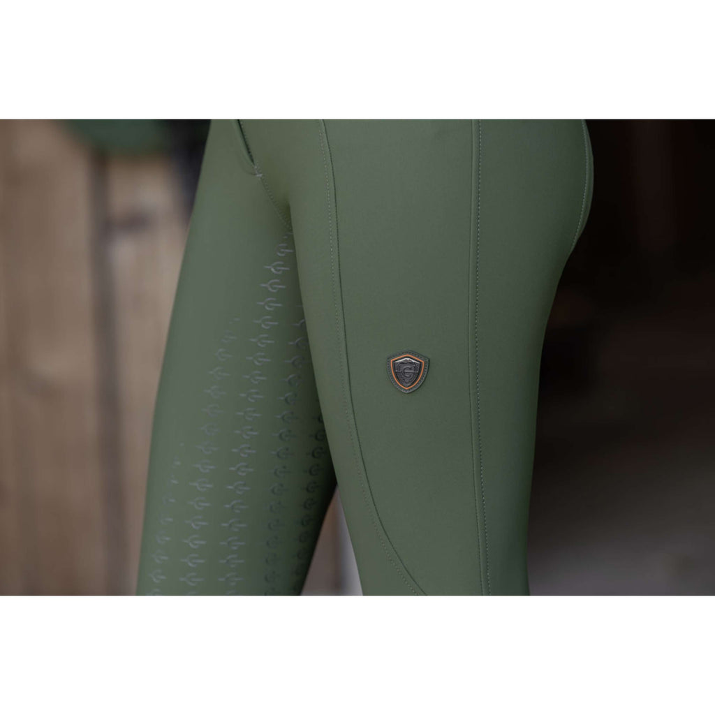 Bryczesy Covalliero High Waist z pełnym lejem silikonowym AW26 Forest Green