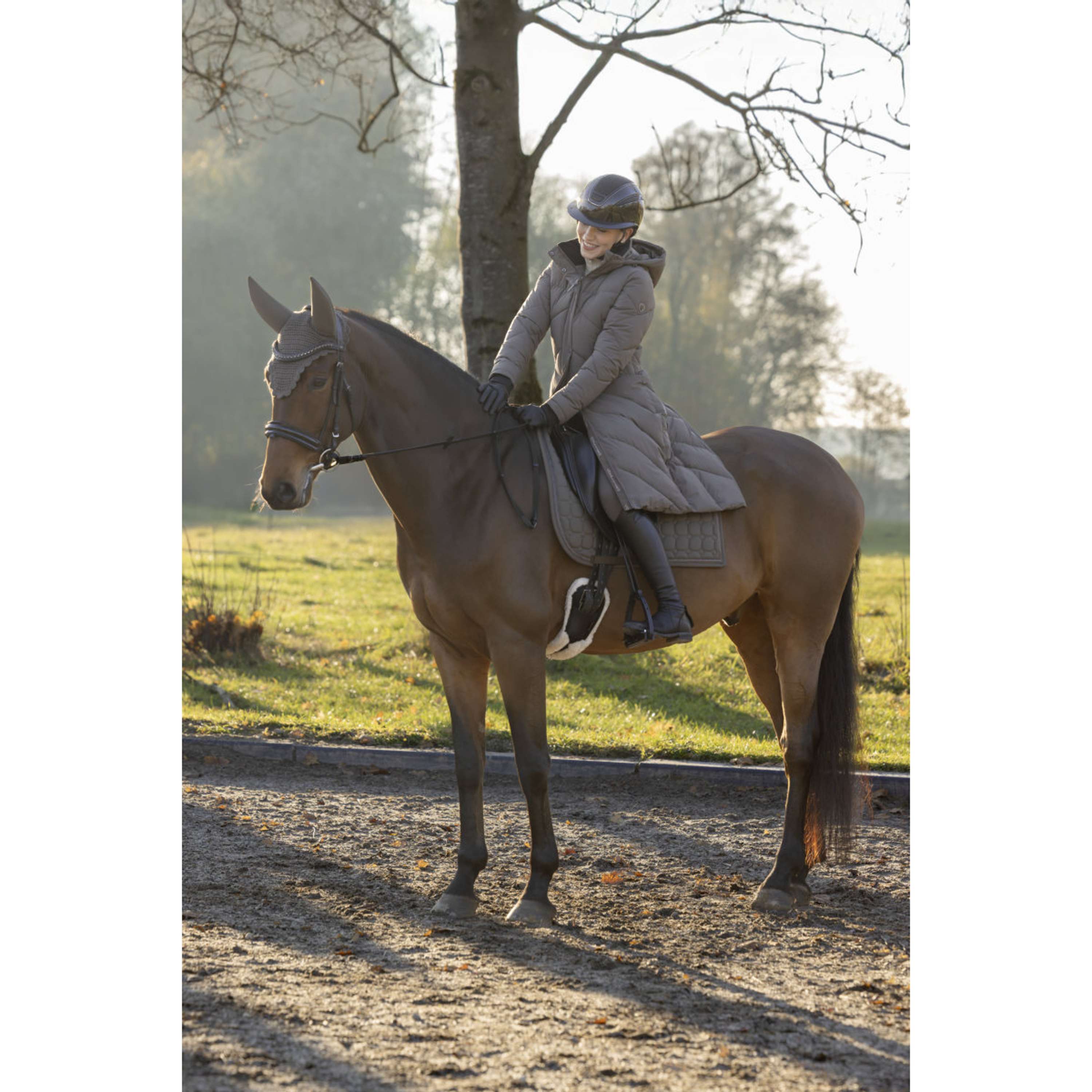 Covalliero Długi Płaszcz Zimowy AW26 Milky Chocolate