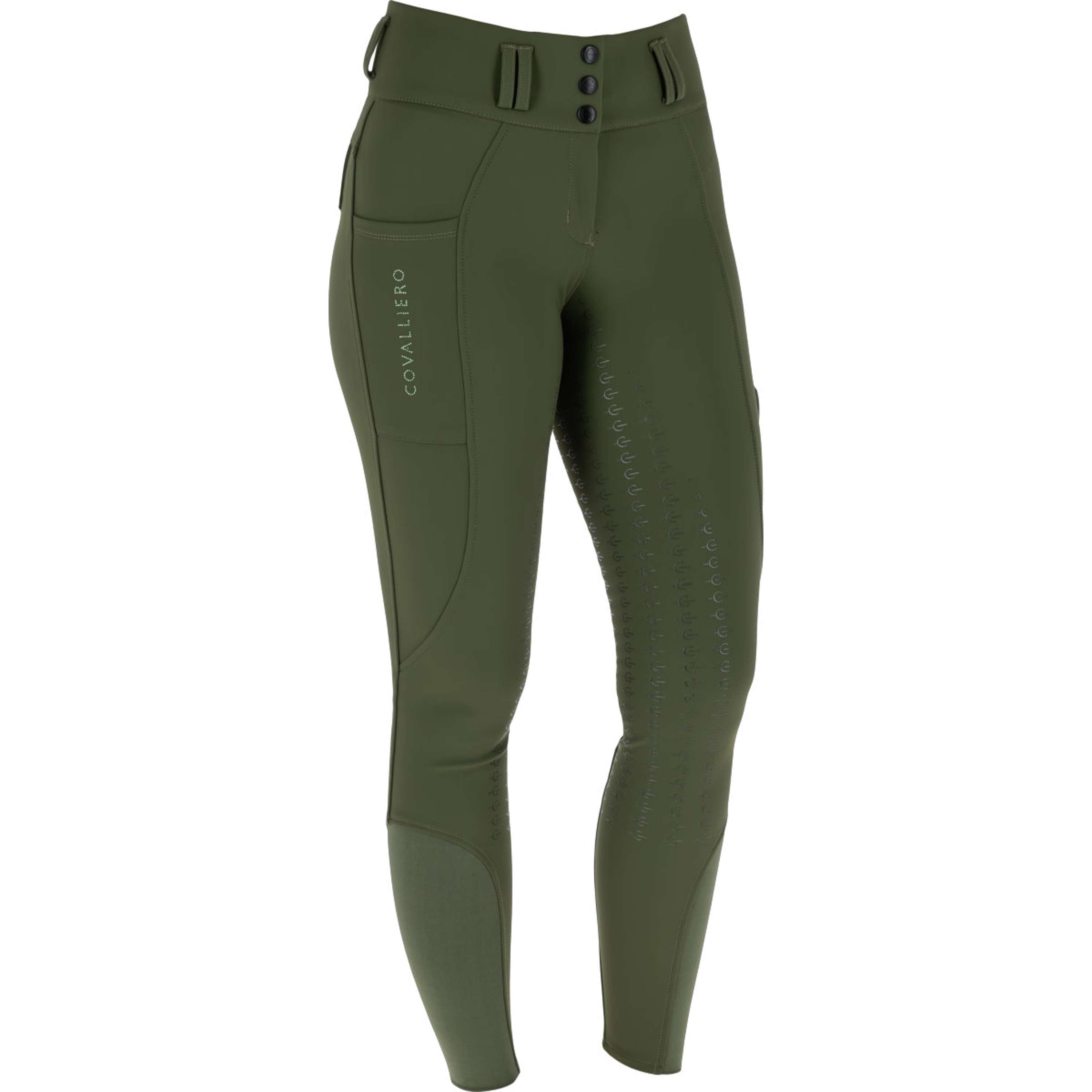 Covalliero Bryczesy Hight Waist Full Grip AW26 Forest Green