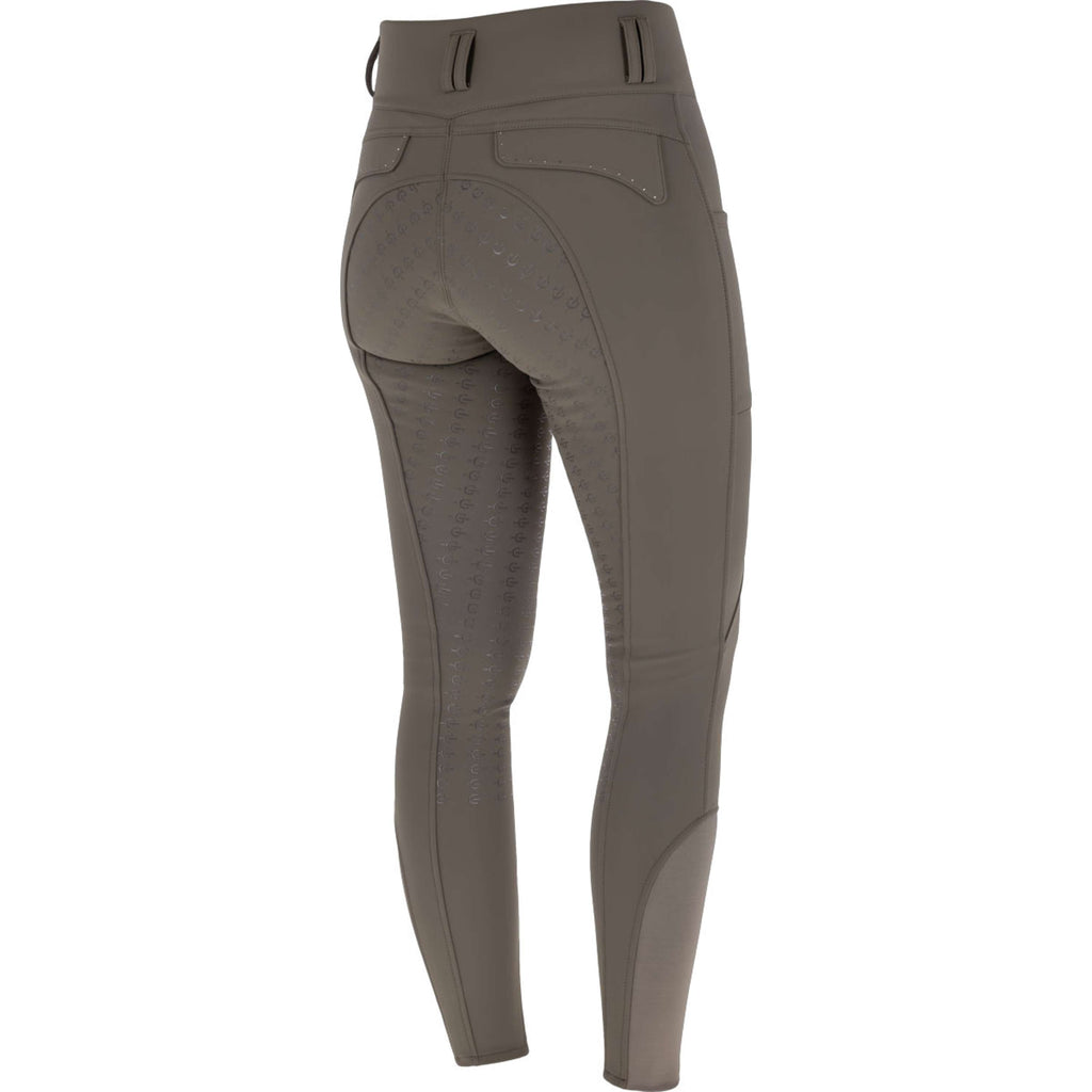 Covalliero Bryczesy z wysokim stanem i pełnym lejem silikonowym AW26 Milky Chocolate