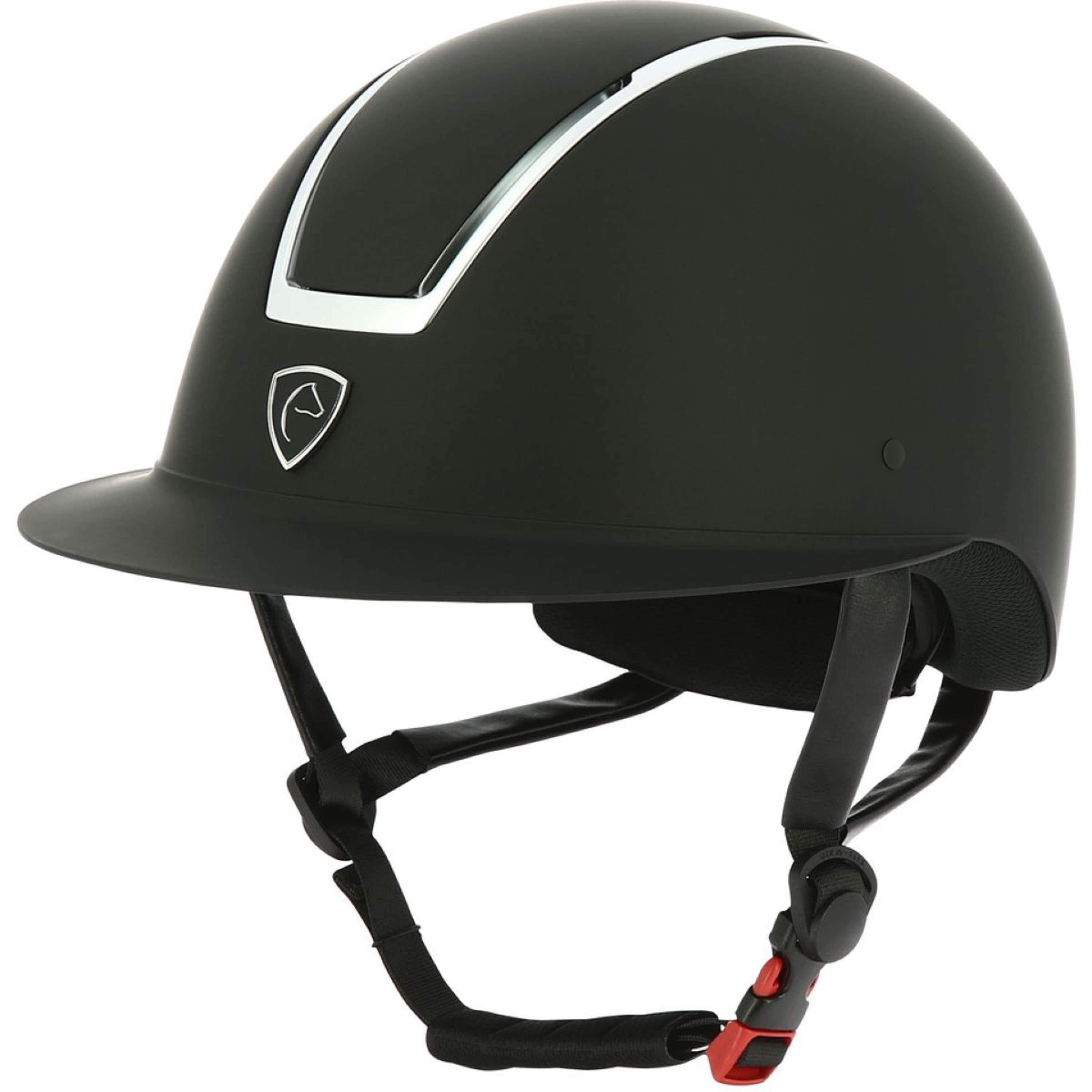 EQUITHÈME Kask Jeździecki Glint Mat Czarny - Srebrny