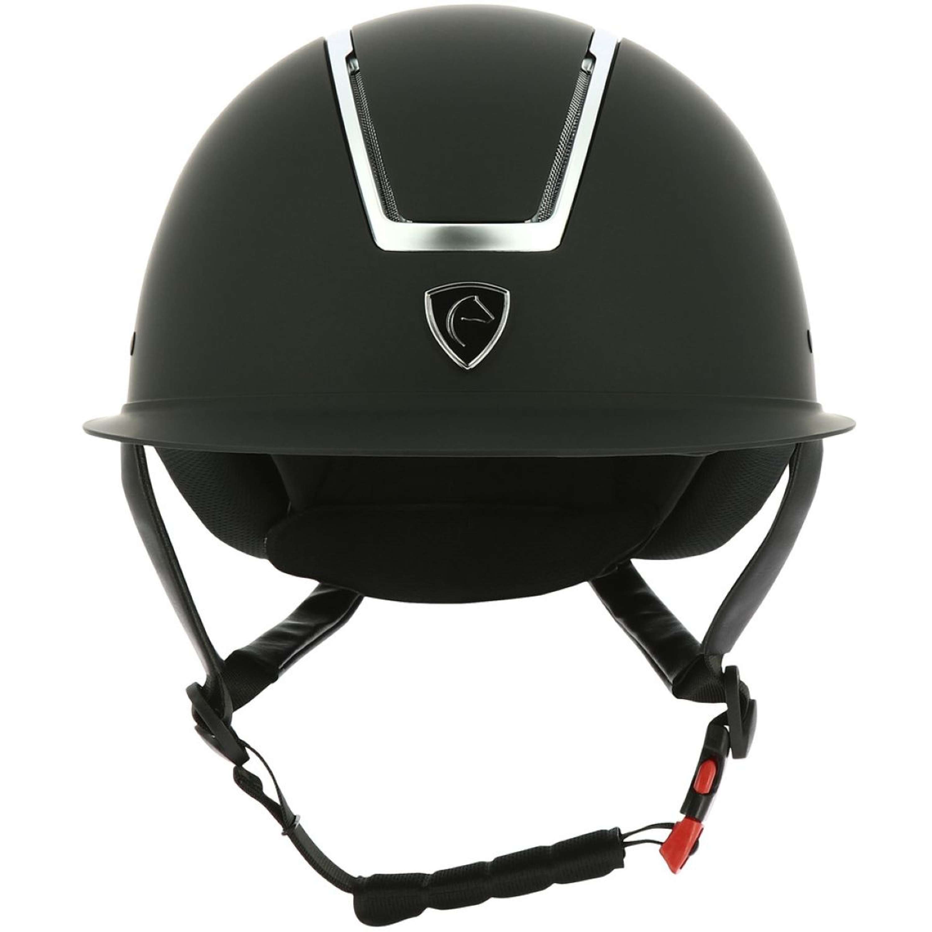 EQUITHÈME Kask Jeździecki Glint Mat Czarny - Srebrny