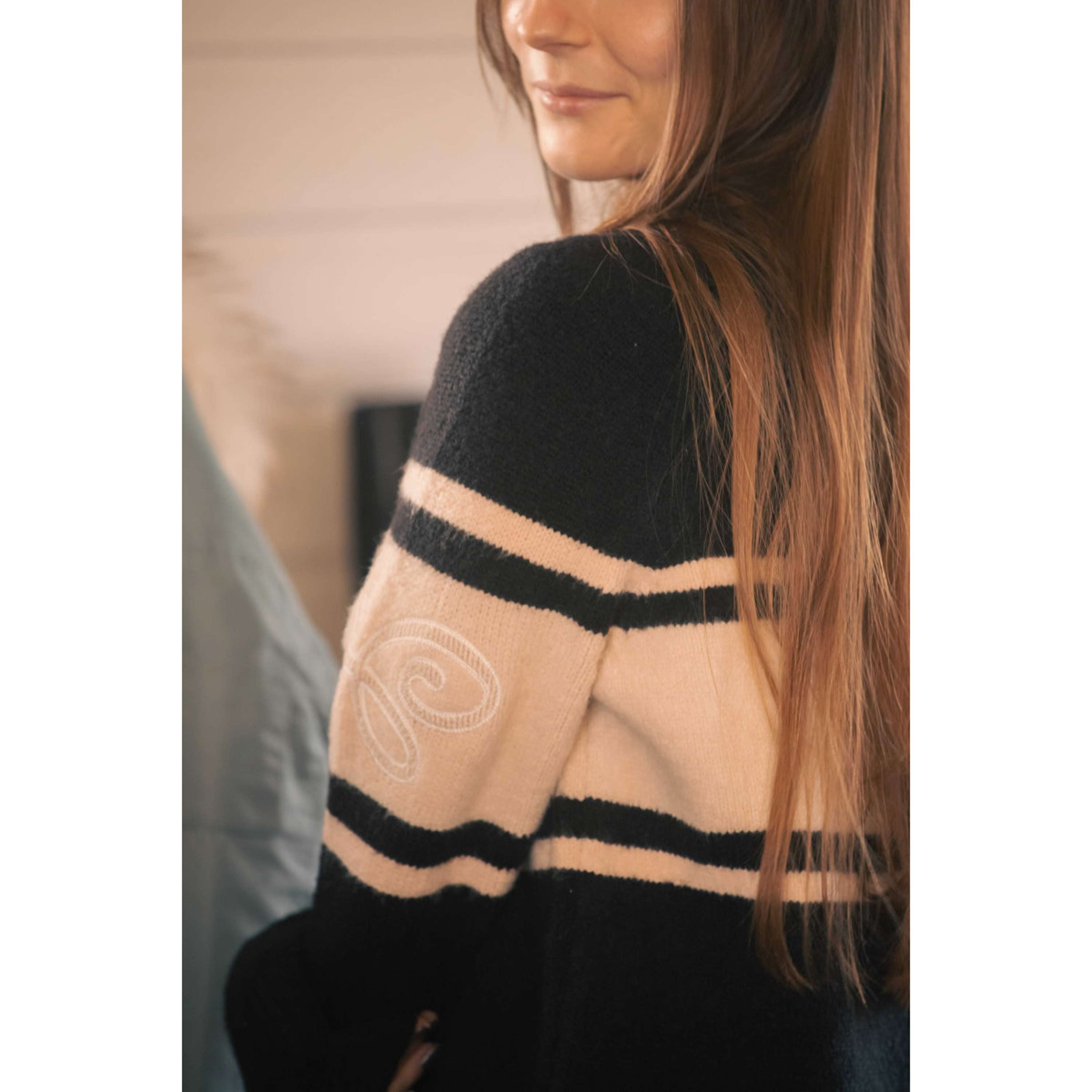 Pénélope Sweter Noris Czarny/Wielbłądzi