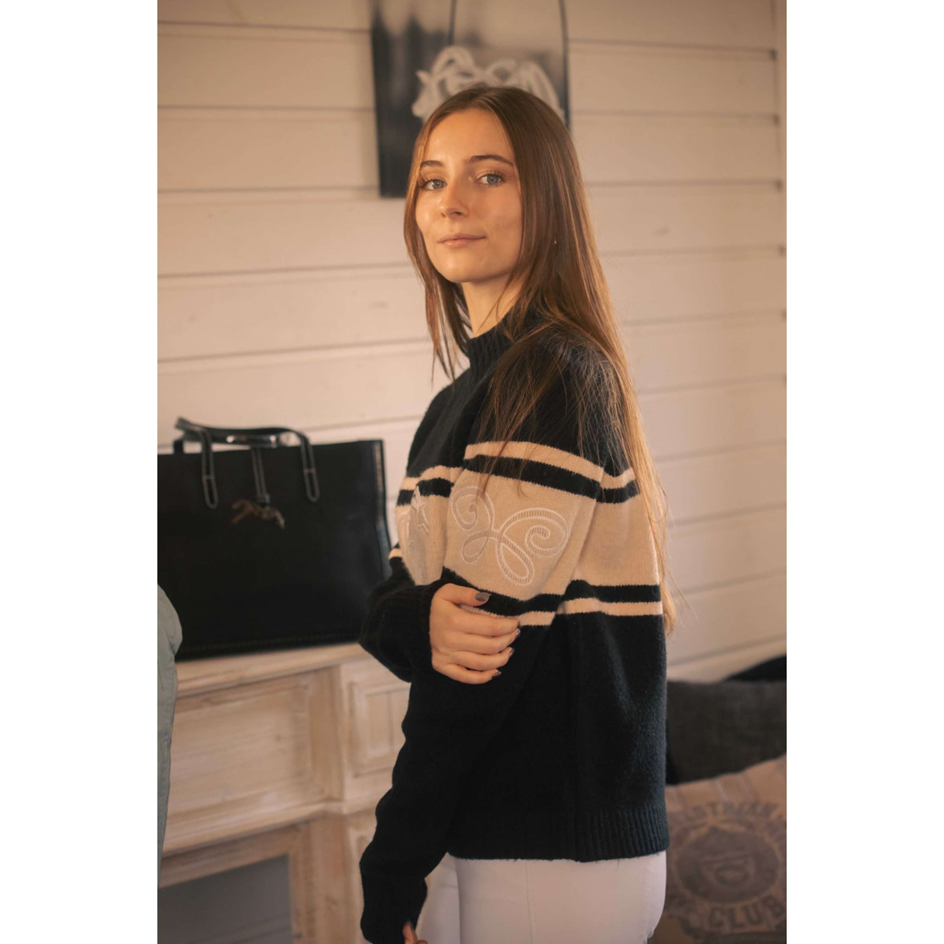Pénélope Sweter Noris Czarny/Wielbłądzi