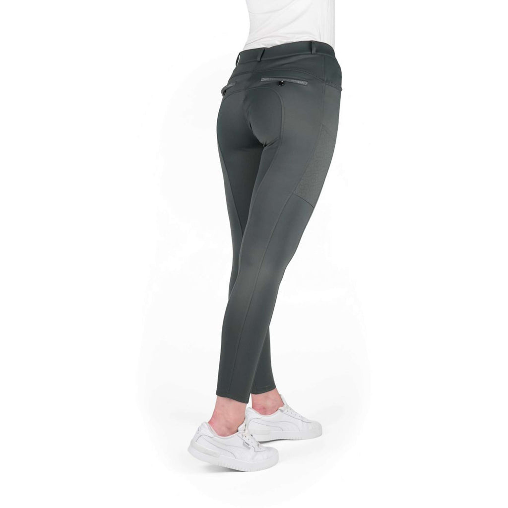 EQUITHÈME Bryczesy Capucine Kolano Chwyt Szary