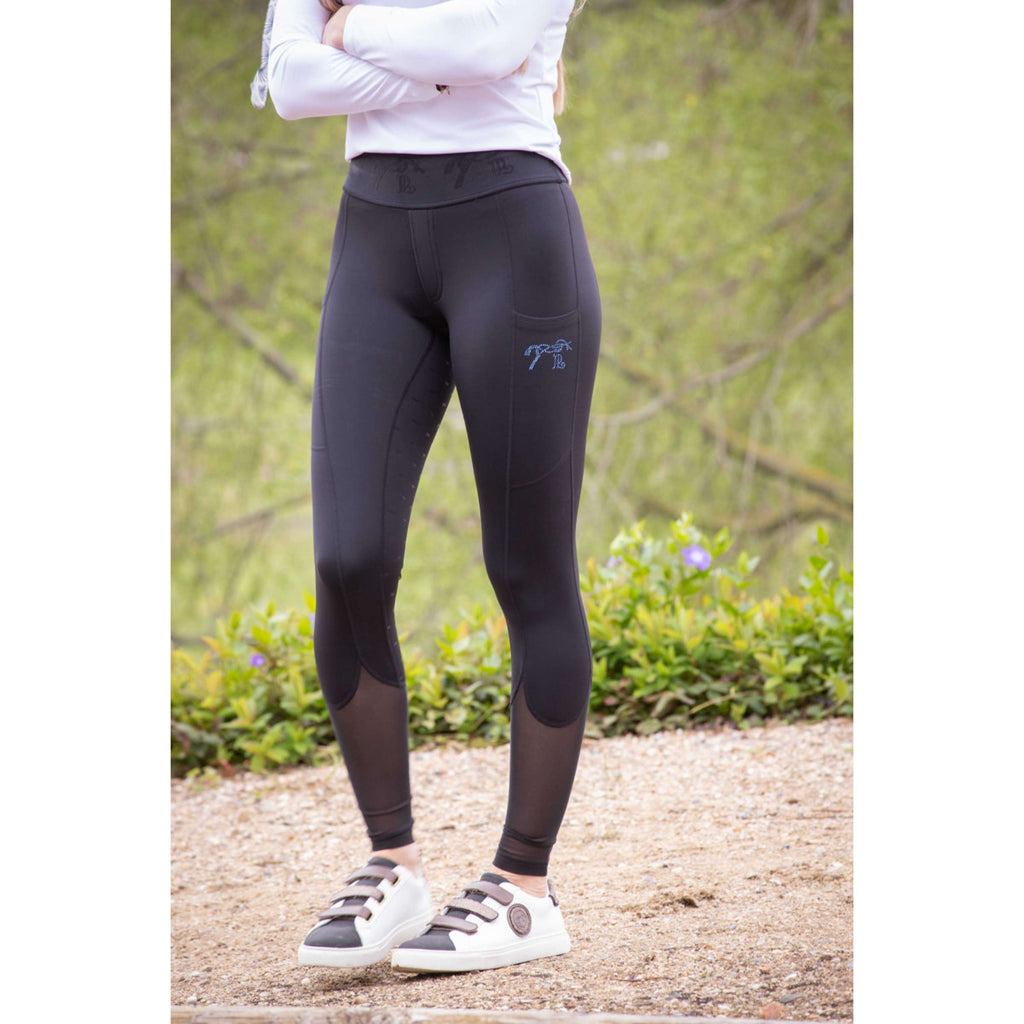 Pénélope Legginsy Jeździeckie Delphe Full Grip Czarny