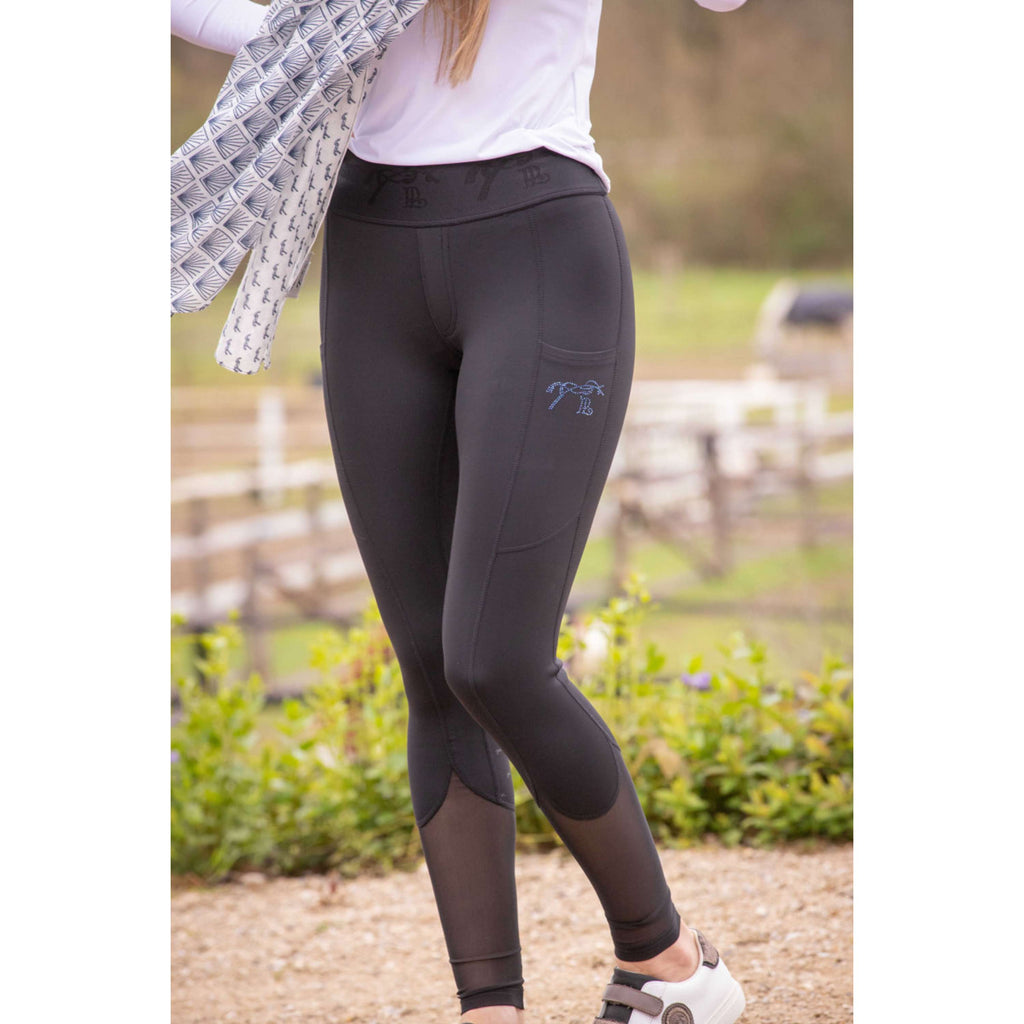 Pénélope Legginsy Jeździeckie Delphe Full Grip Czarny