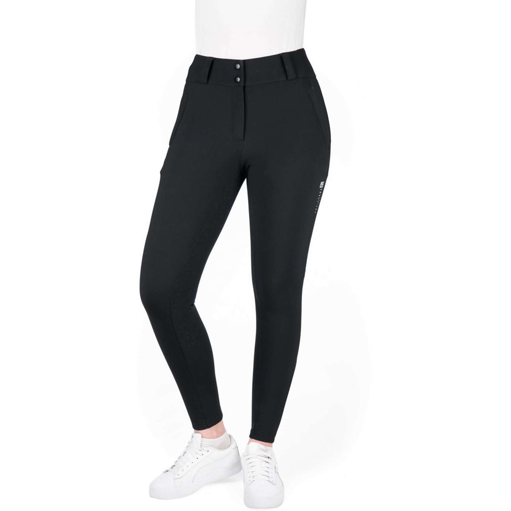 EQUITHÈME Bryczesy z podgrzewaniem Sierra Full Grip Czarne