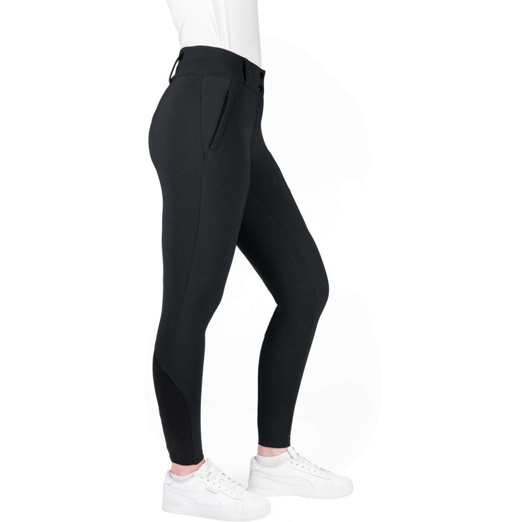 EQUITHÈME Bryczesy z podgrzewaniem Sierra Full Grip Czarne
