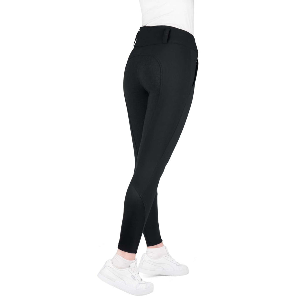 EQUITHÈME Bryczesy z podgrzewaniem Sierra Full Grip Czarne
