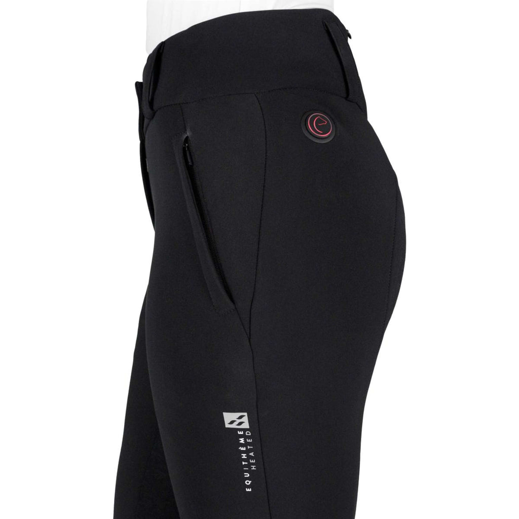 EQUITHÈME Bryczesy z podgrzewaniem Sierra Full Grip Czarne