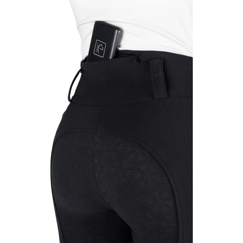 EQUITHÈME Bryczesy z podgrzewaniem Sierra Full Grip Czarne