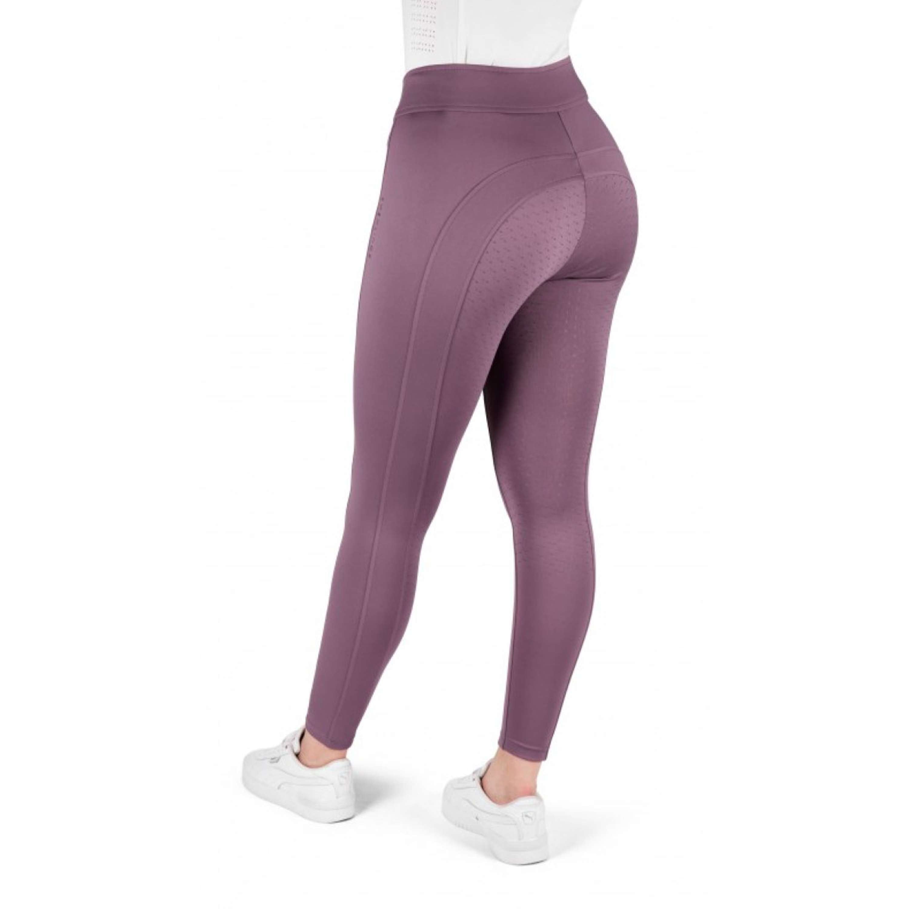 EQUITHÈME Legginsy Jeździeckie Birdy Full Grip Liliowy