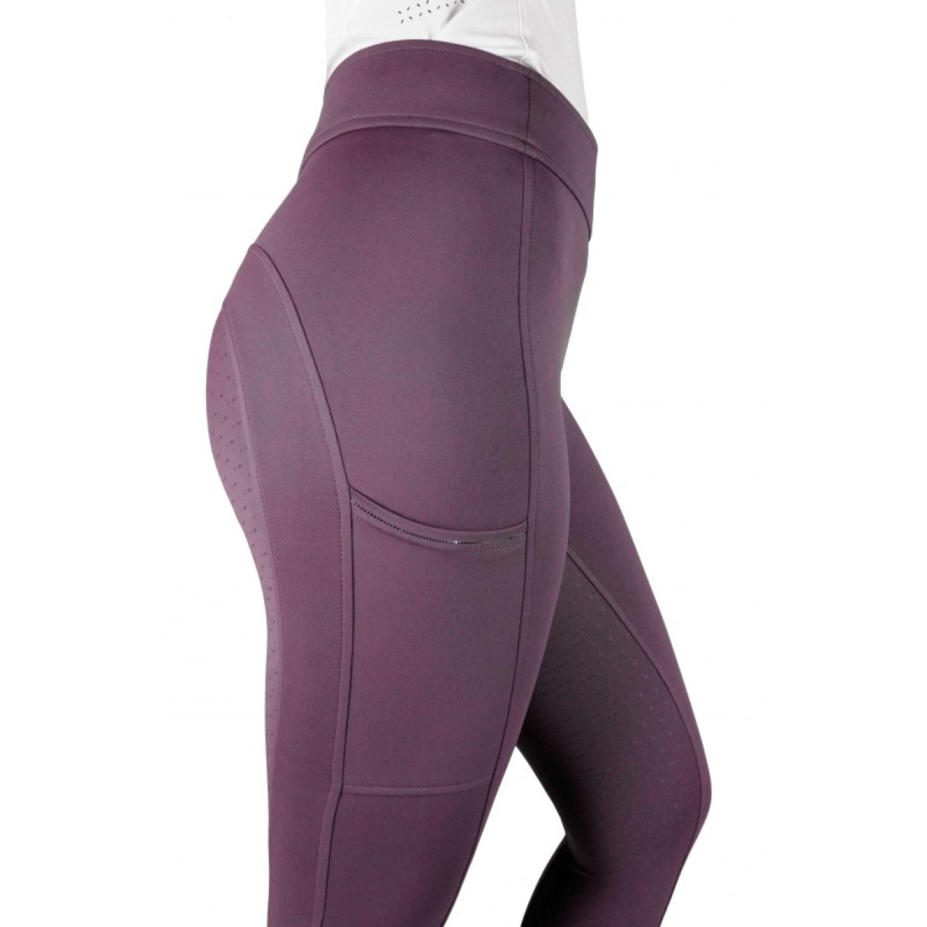 EQUITHÈME Legginsy Jeździeckie Birdy Full Grip Liliowy