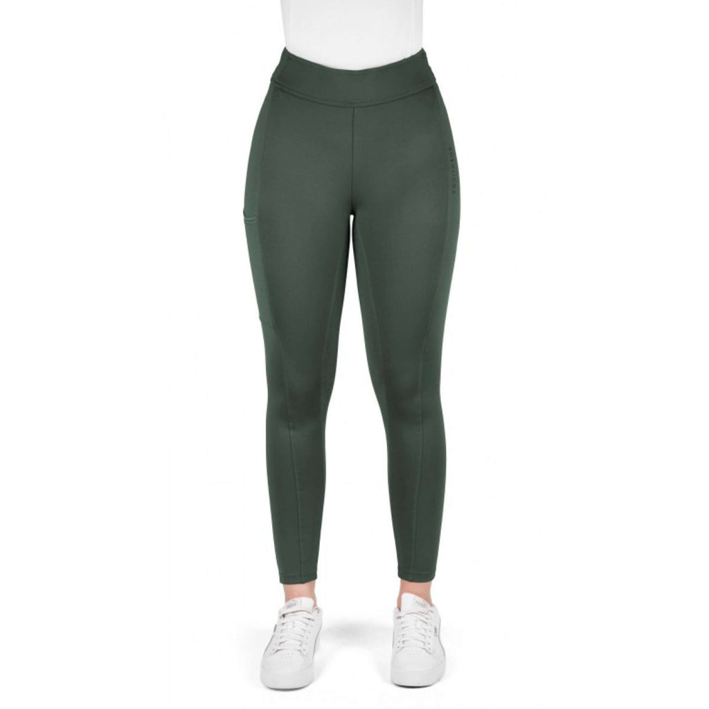 EQUITHÈME Leginsy jeździeckie Birdy Full Grip Khaki