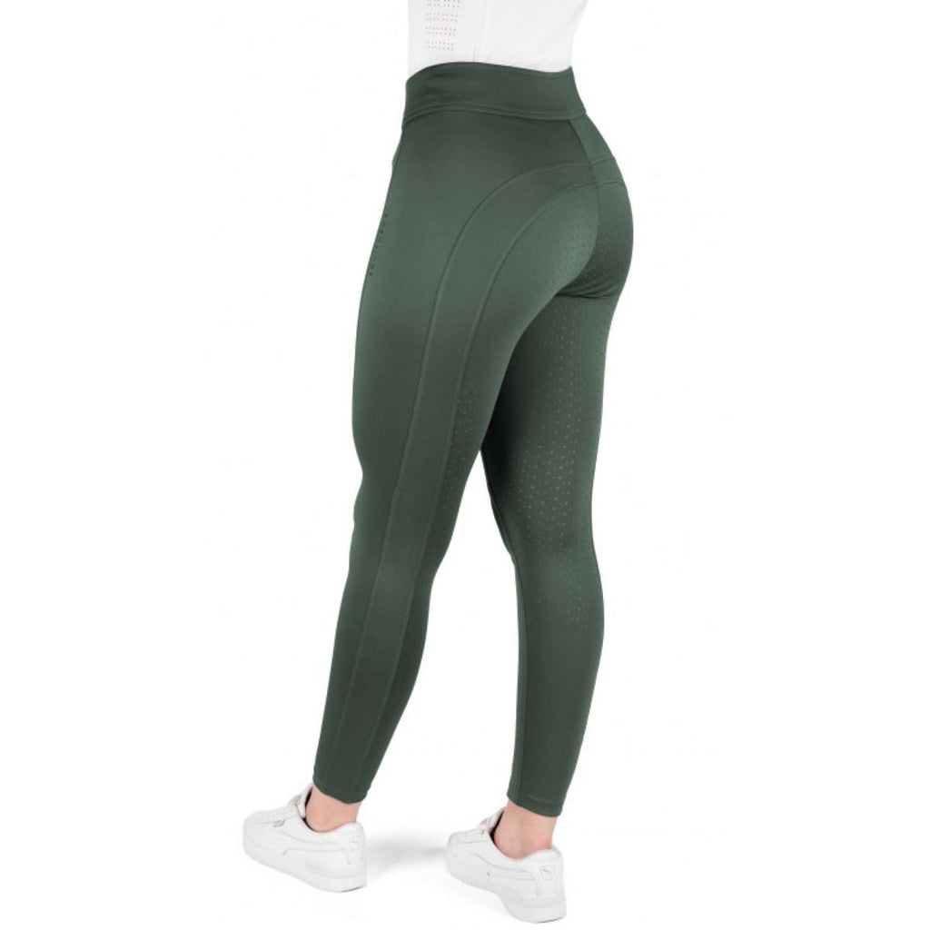 EQUITHÈME Leginsy jeździeckie Birdy Full Grip Khaki