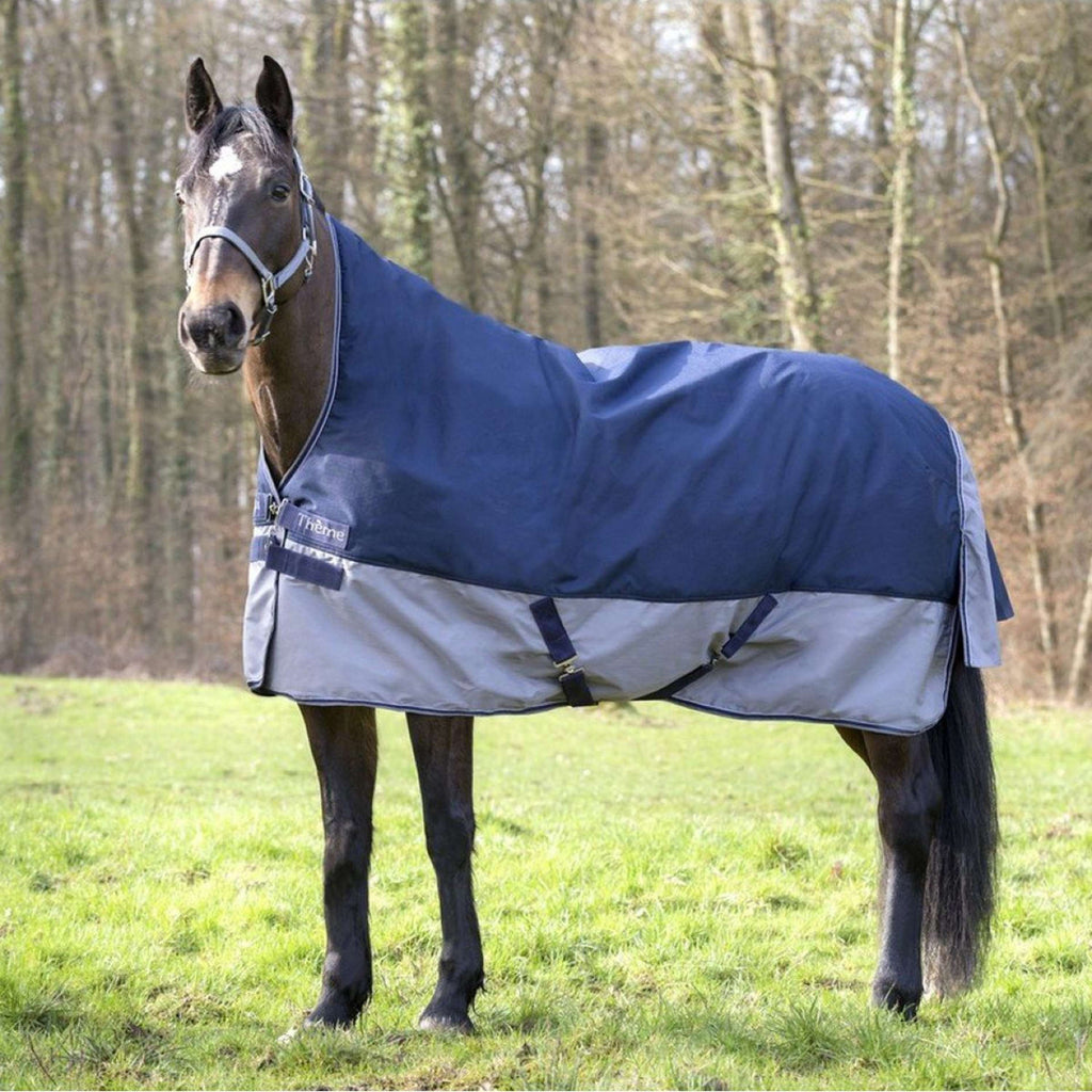 EQUITHÈME Turnout Rug Tyrex Wysoki kołnierz 600D 150g Granatowy/Szary Kropki