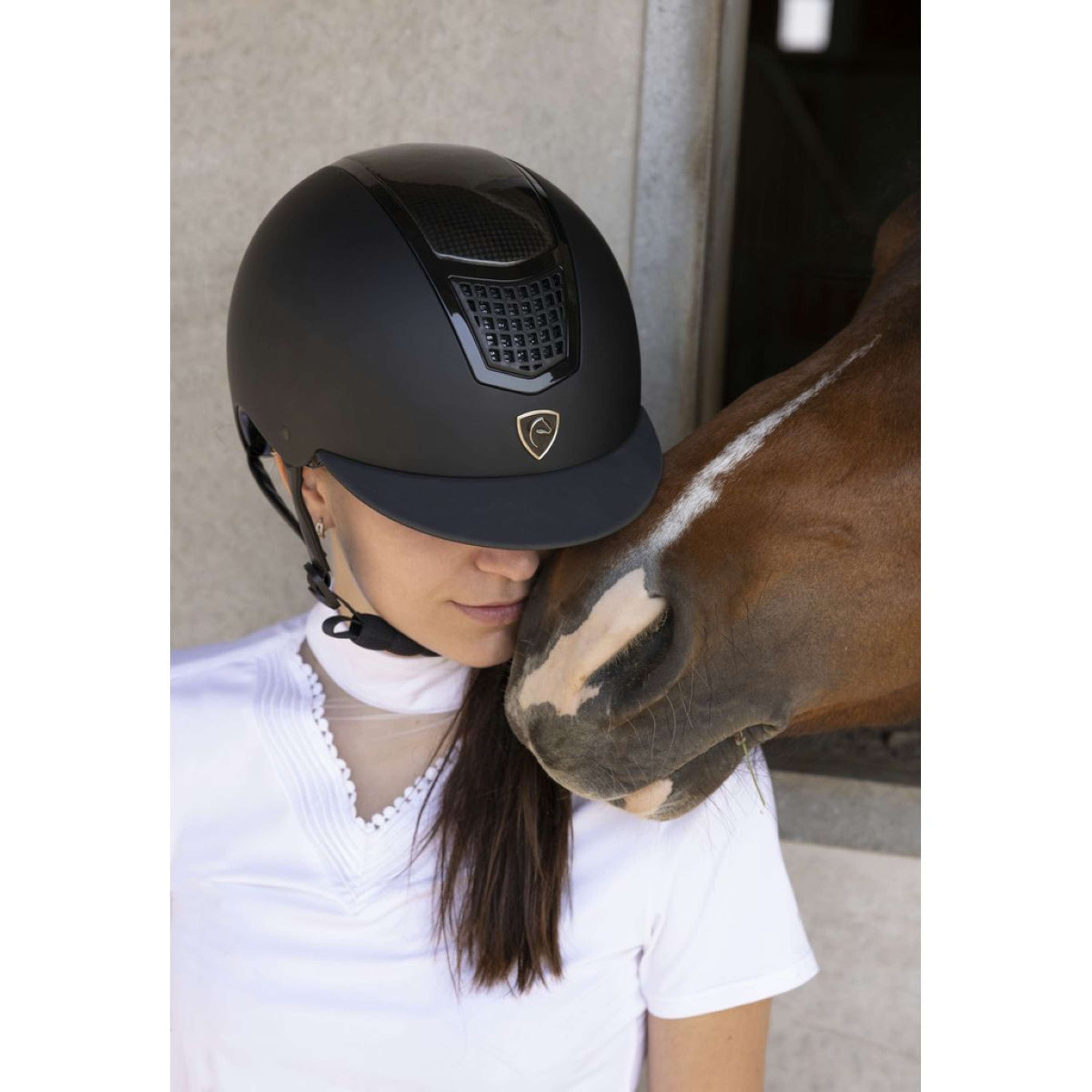 EQUITHÈME Kask Jeździecki Airy Czarny/Węglowy