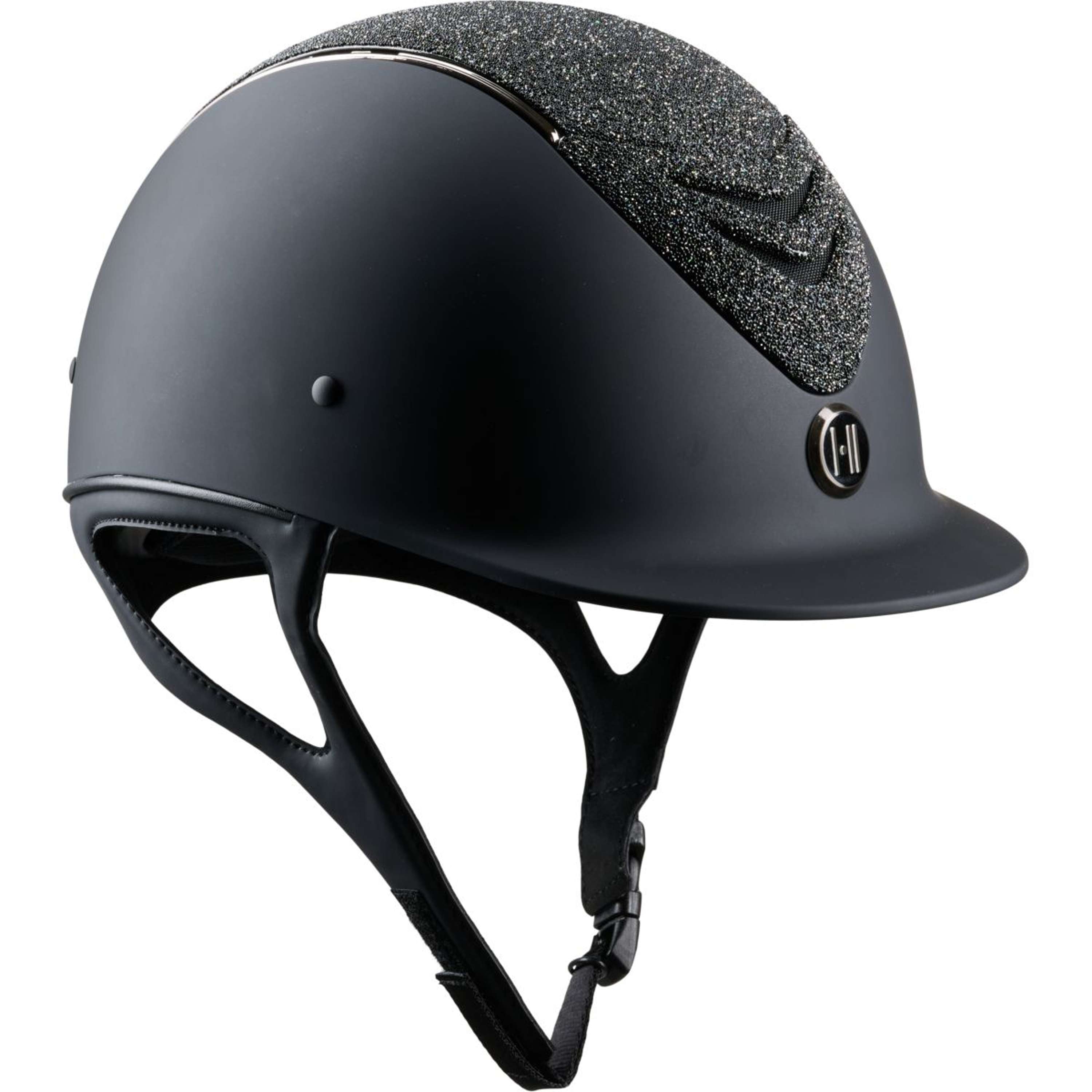 OneK Kask Jeździecki Defender Mat Brokat Czarny