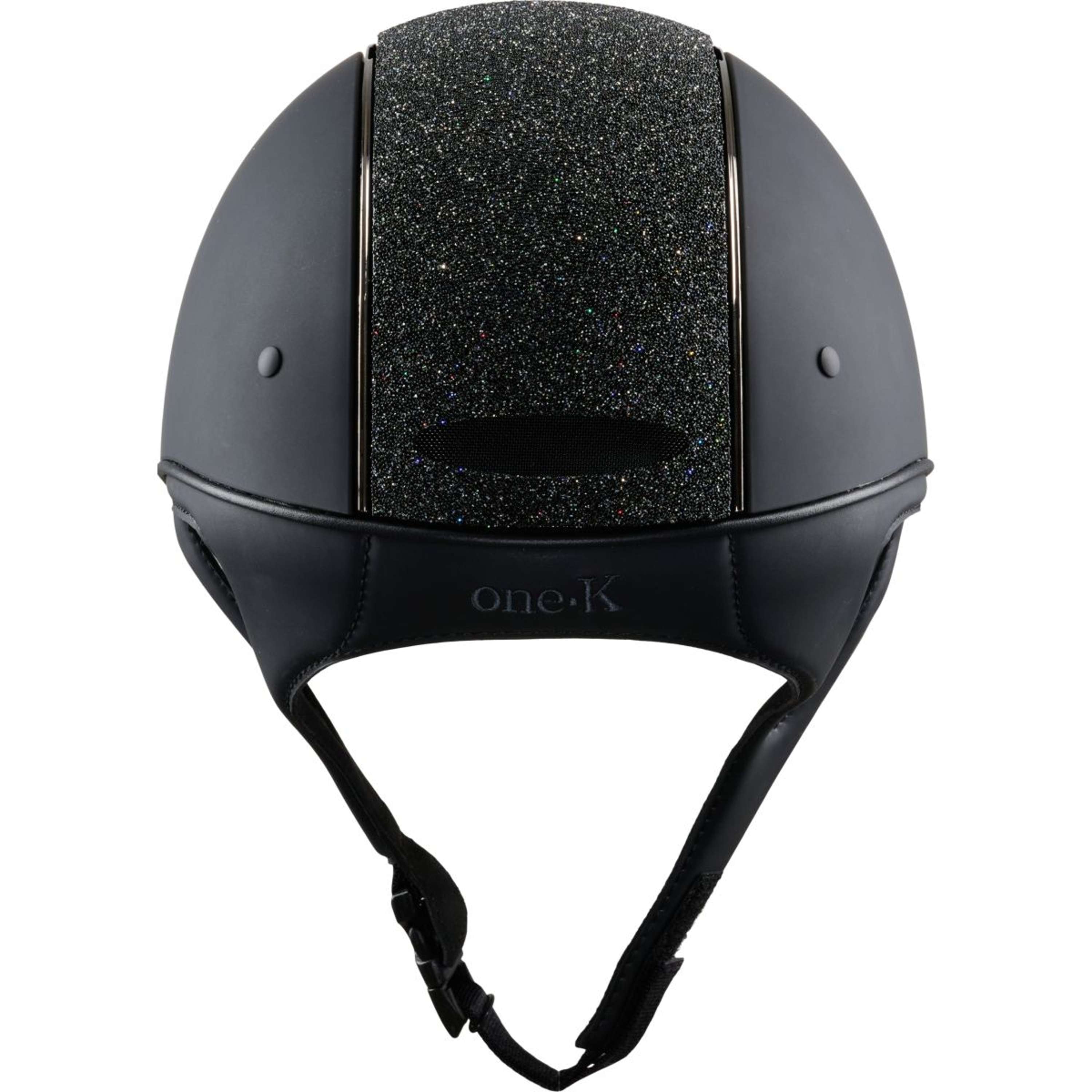 OneK Kask Jeździecki Defender Mat Brokat Czarny