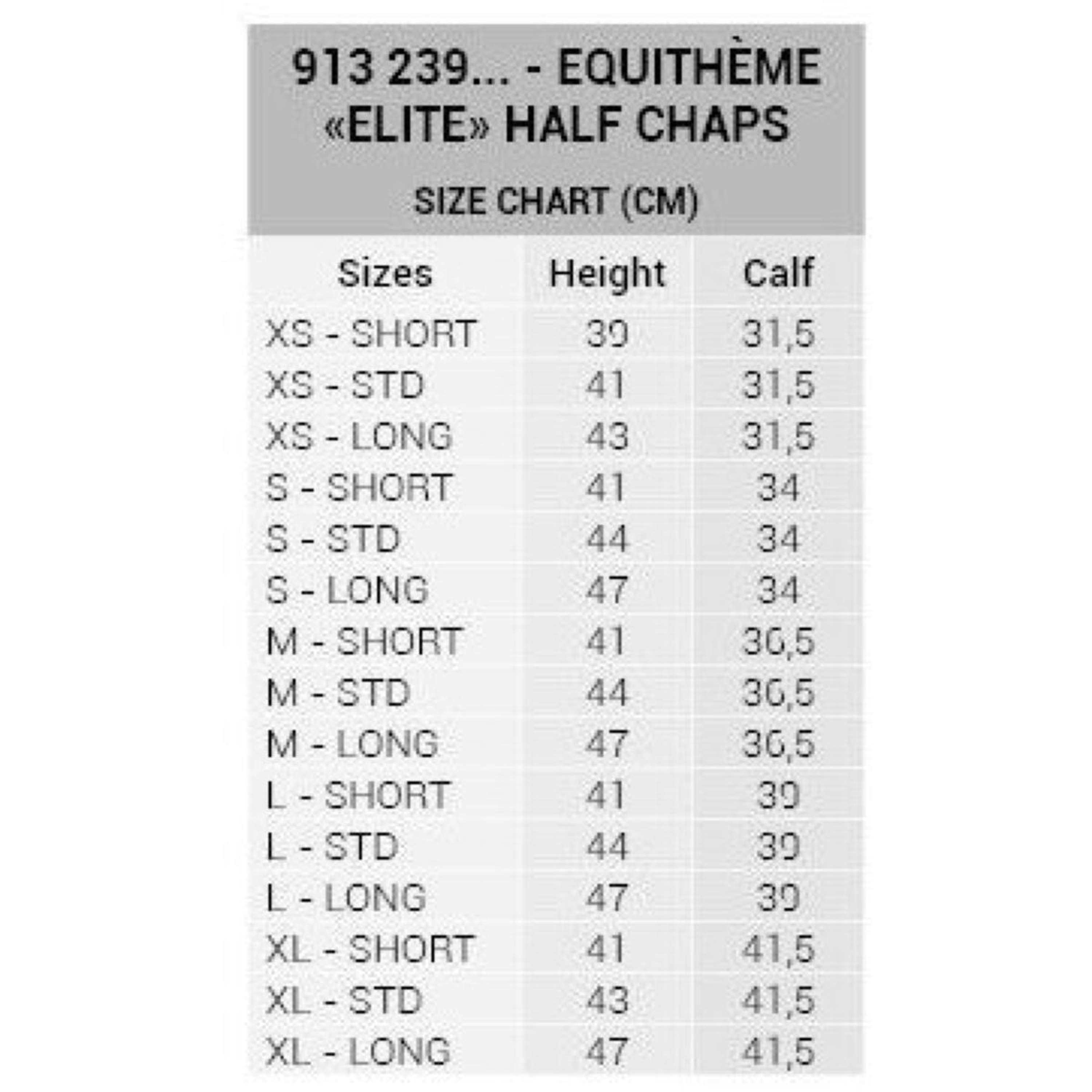 EQUITHÈME Chaps Elite Czarny