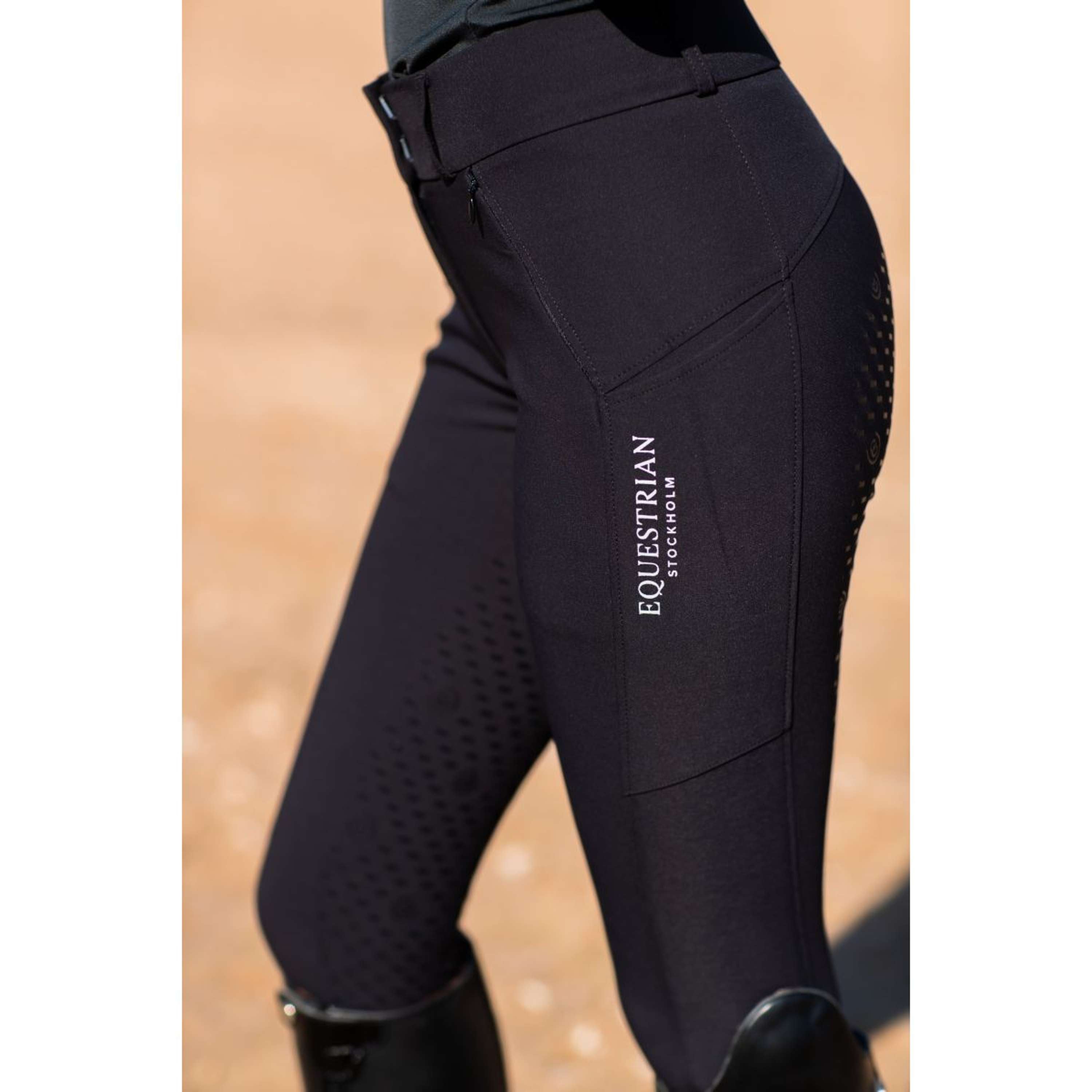Equestrian Stockholm Bryczesy Elite Dressage Czarny