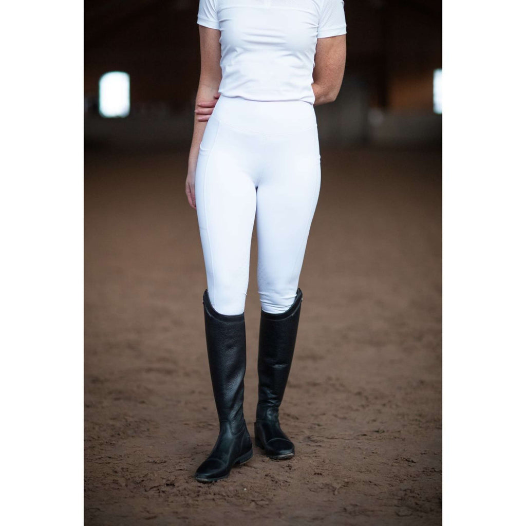 Equestrian Stockholm Legginsy Jeździeckie Movement Jump Biały
