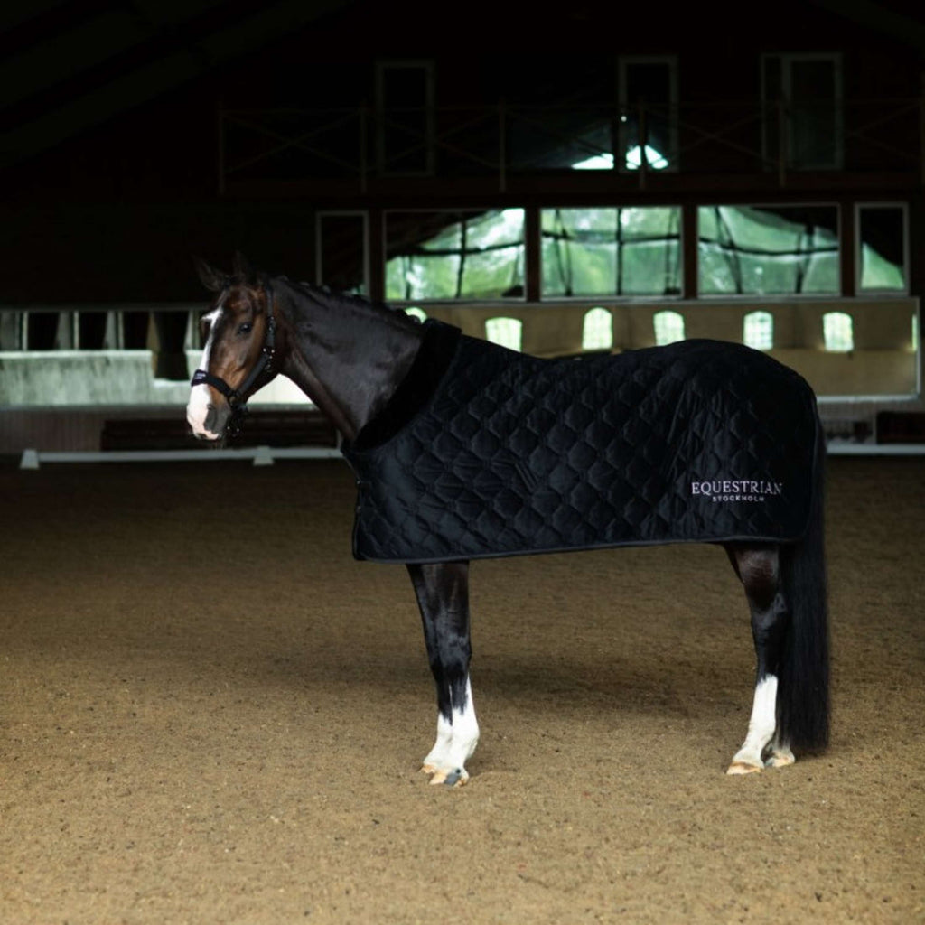 Equestrian Stockholm Derka polarowa aksamitna czarna