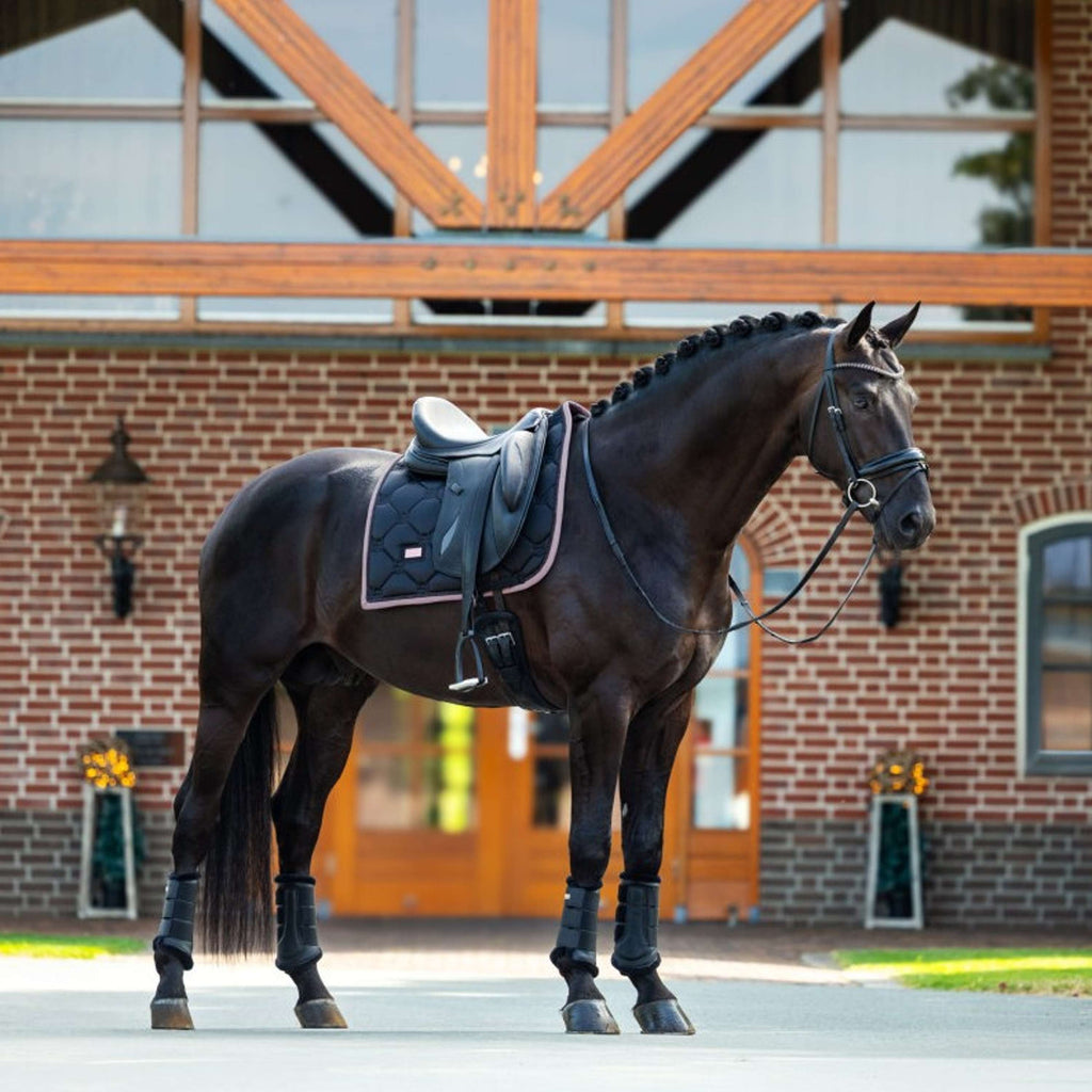 Equestrian Stockholm Czaprak Ujeżdżeniowy Czarny/Pudrowy Róż
