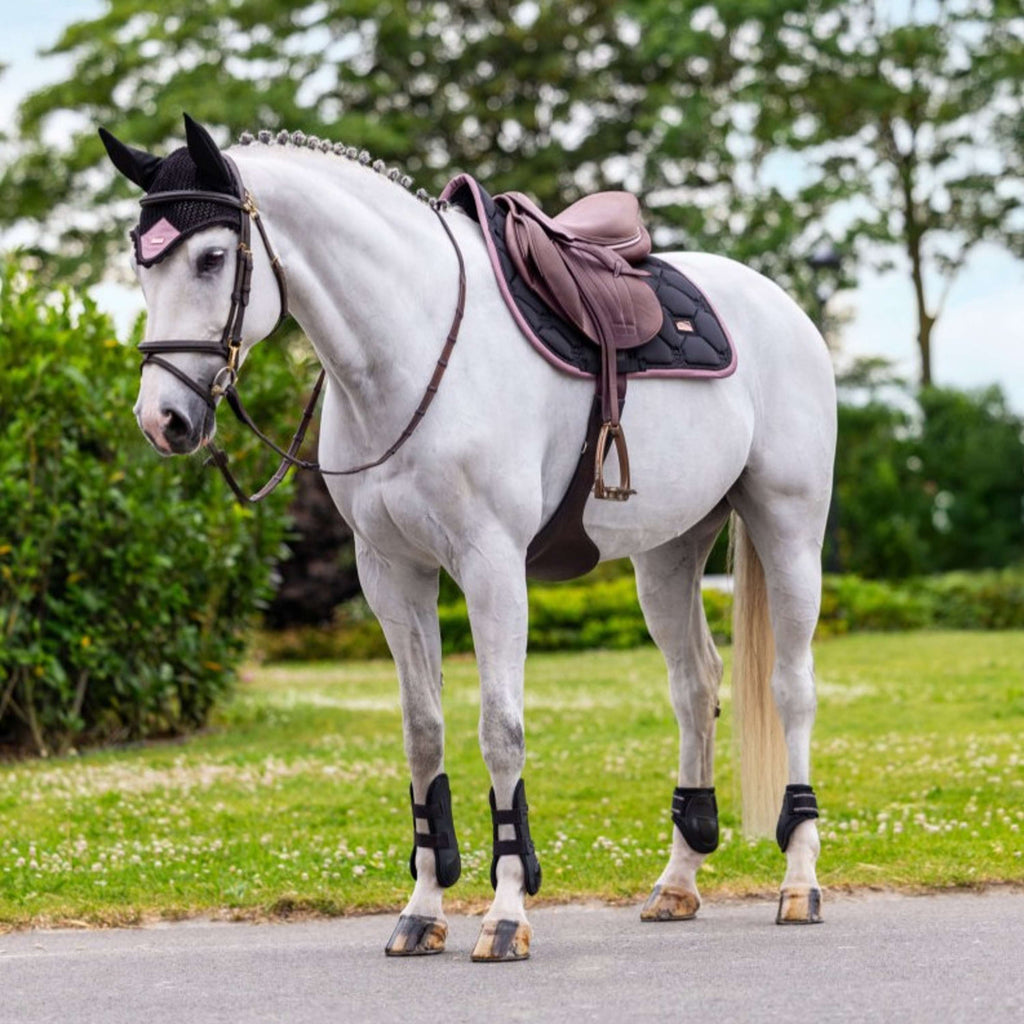Equestrian Stockholm Siateczka Na Uszy Czarny/Pudroworóżowy