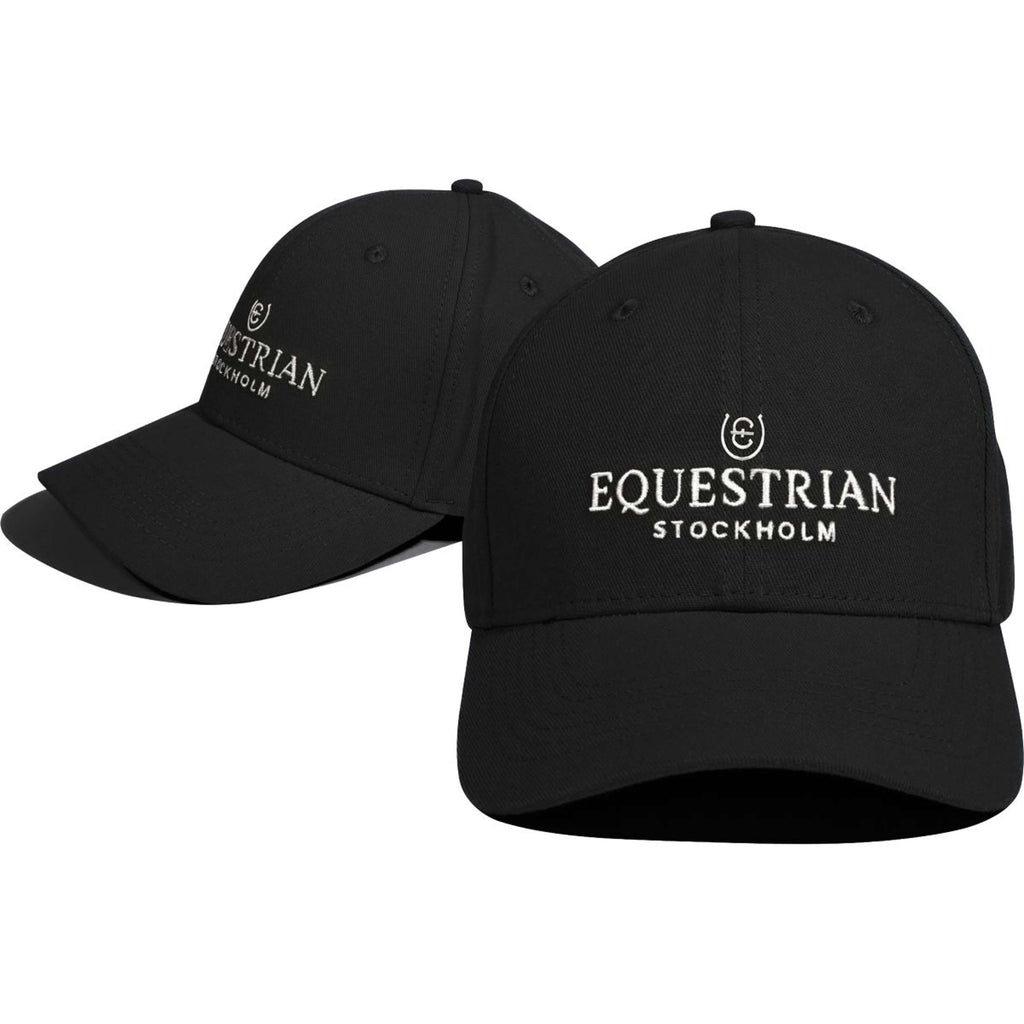 Equestrian Stockholm Czapka z logo czarno-biała