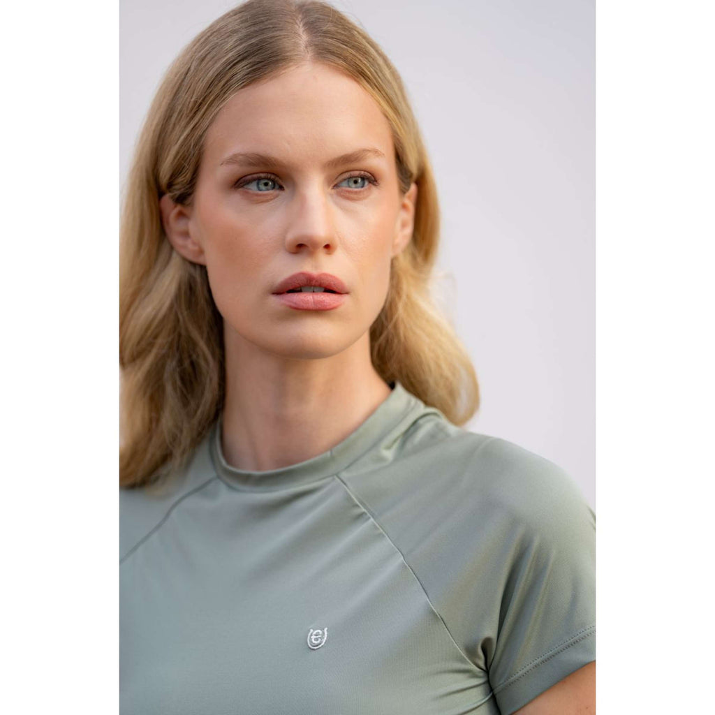 Equestrian Stockholm Koszulka Dynamic Short Sleeve Pistachio White