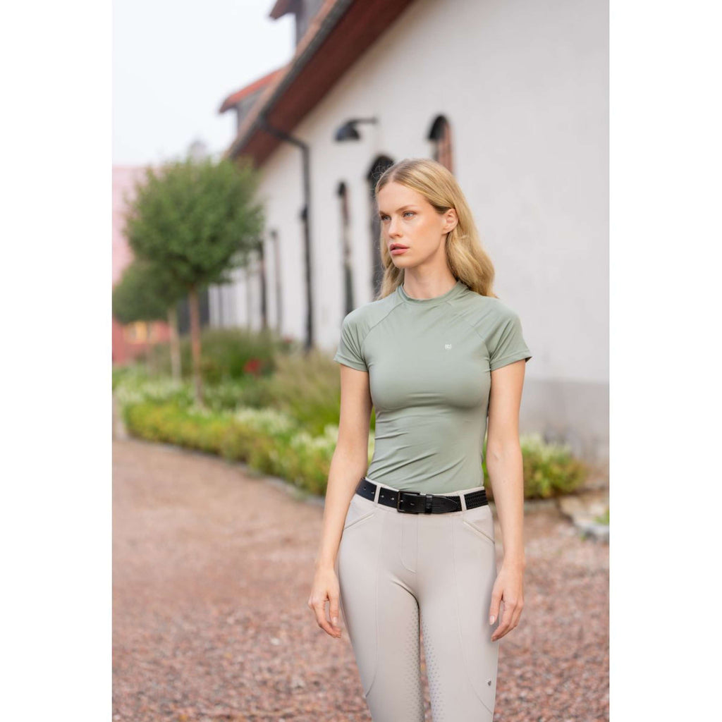 Equestrian Stockholm Koszulka Dynamic Short Sleeve Pistachio White