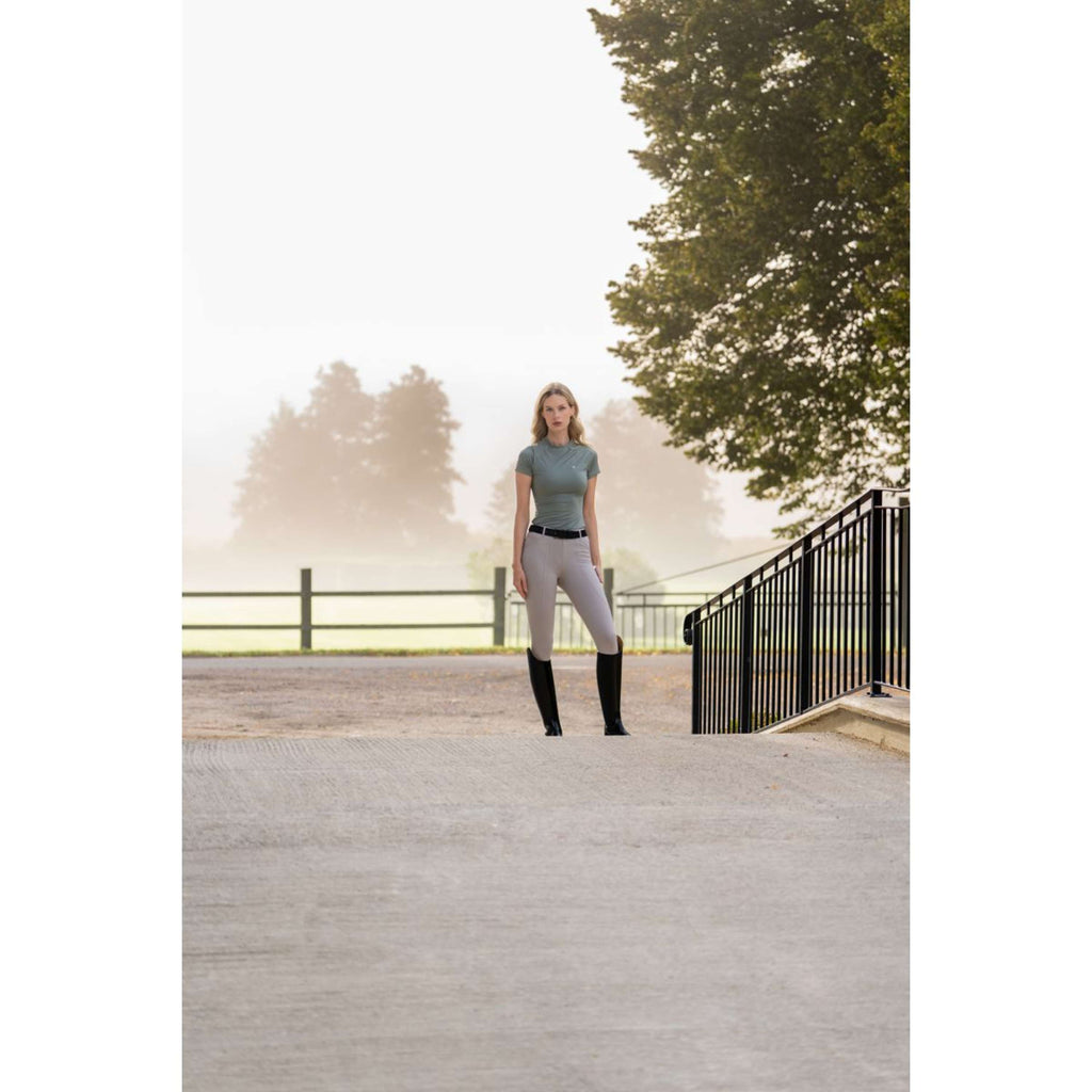 Equestrian Stockholm Koszulka Dynamic Short Sleeve Pistachio White