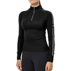 Equestrian Stockholm Knitted Zip Top Czarny
